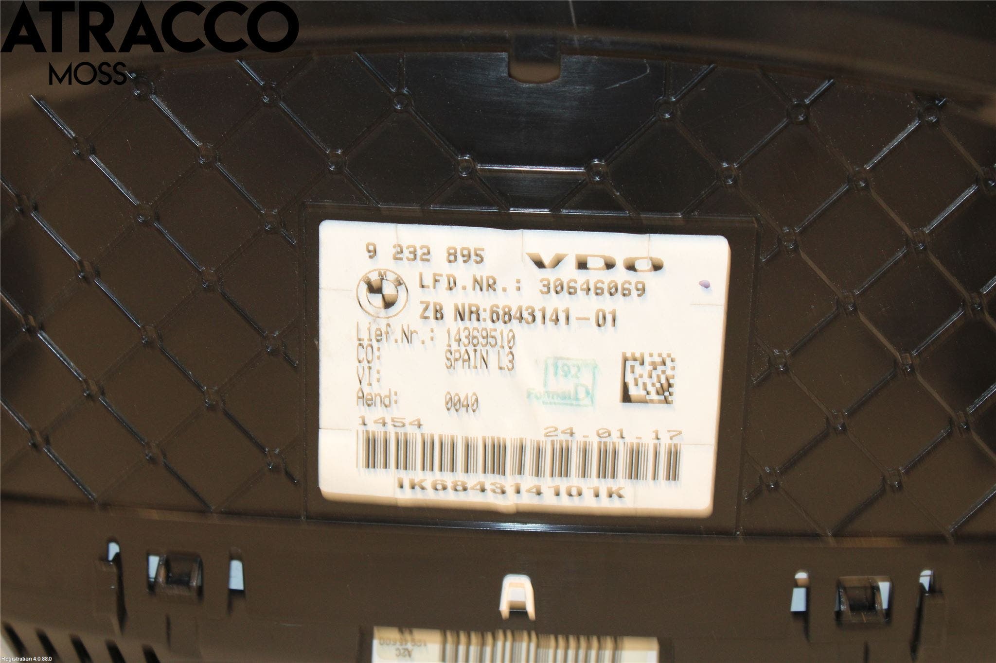 BMW 3 F30/F31/F80 12-19 Instr Kombinert