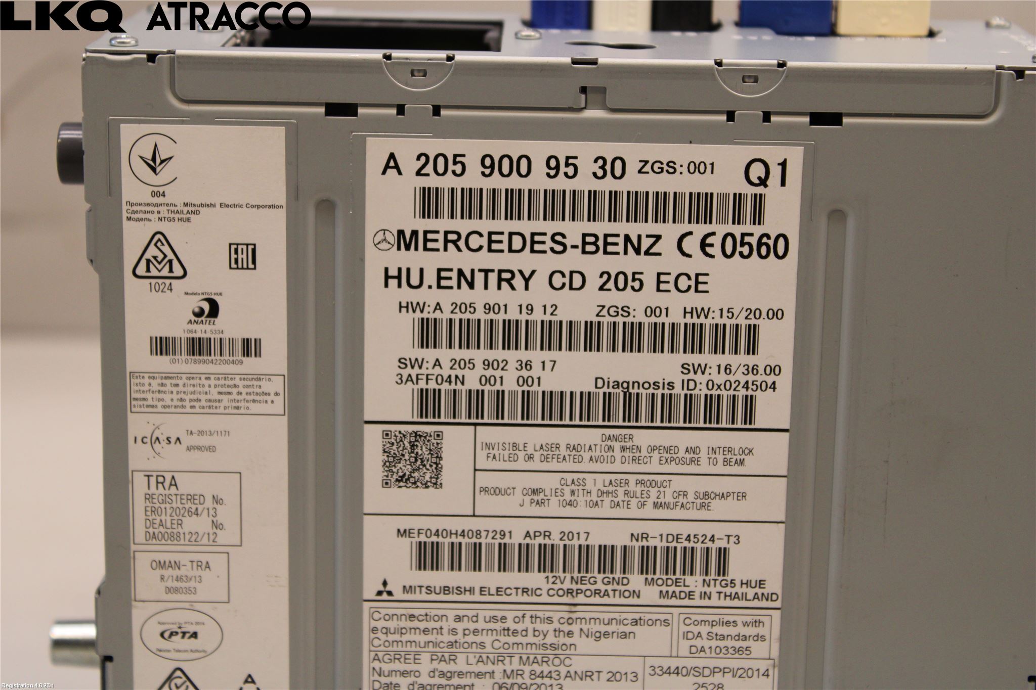 Mercedes-Benz MB GLC-KLASS (X253/C253) 15-22 Stereo Radio Med Cd