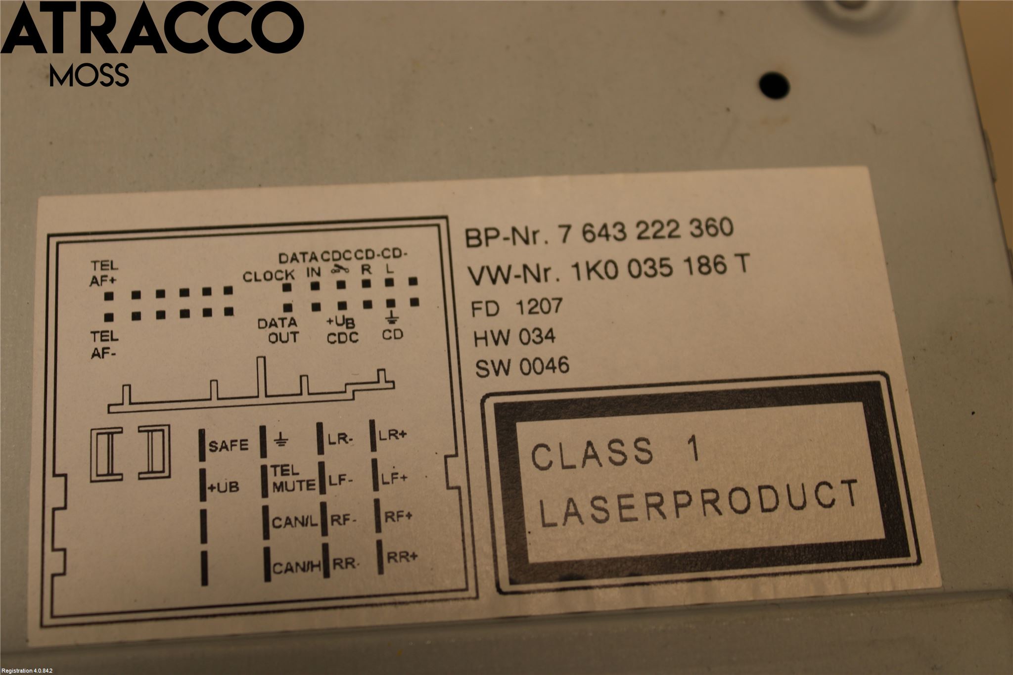 Volkswagen VW GOLF V 04-09 Stereo Radio Med Cd