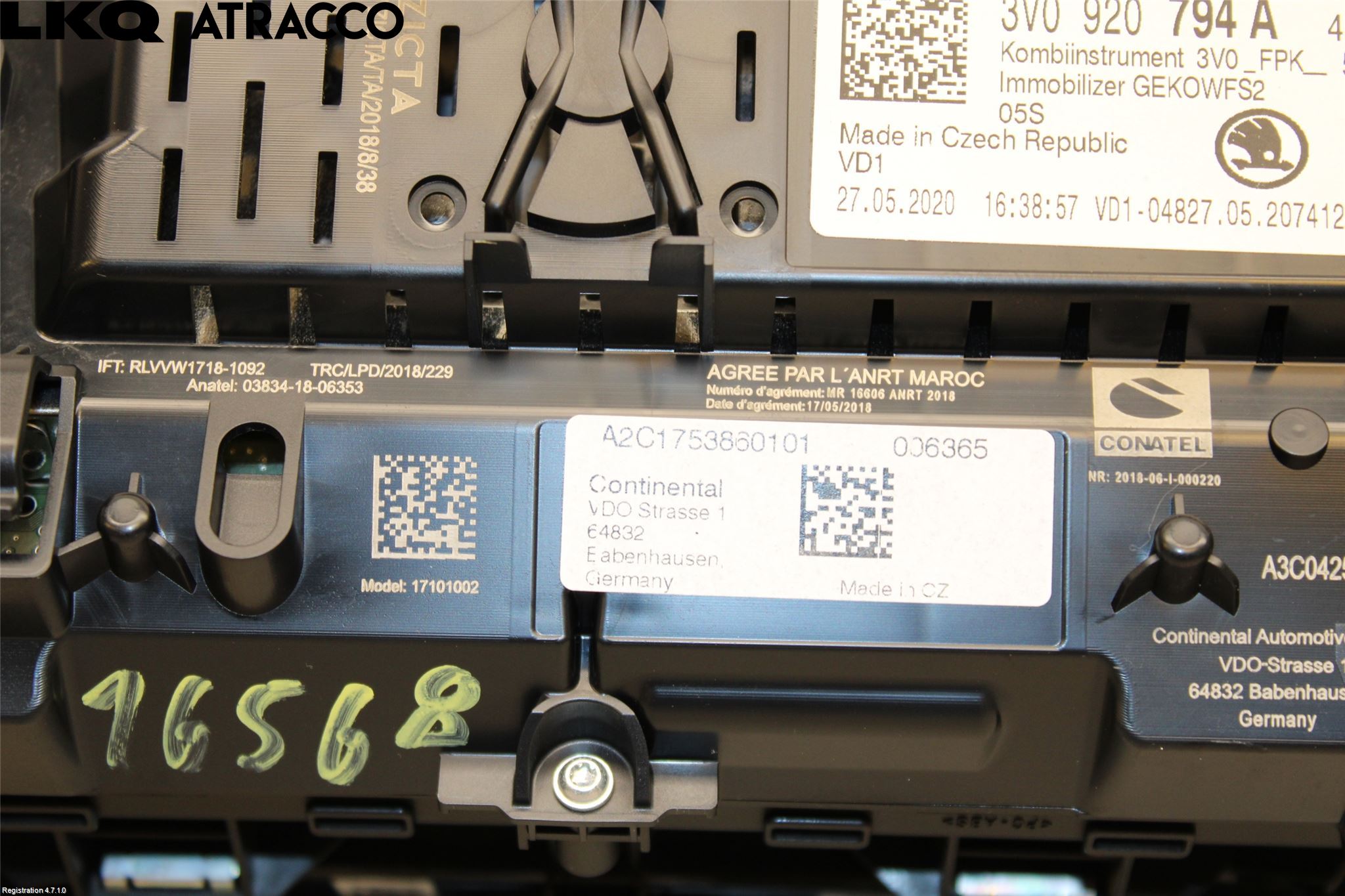 Skoda SUPERB 16-24 Instr Kombinert