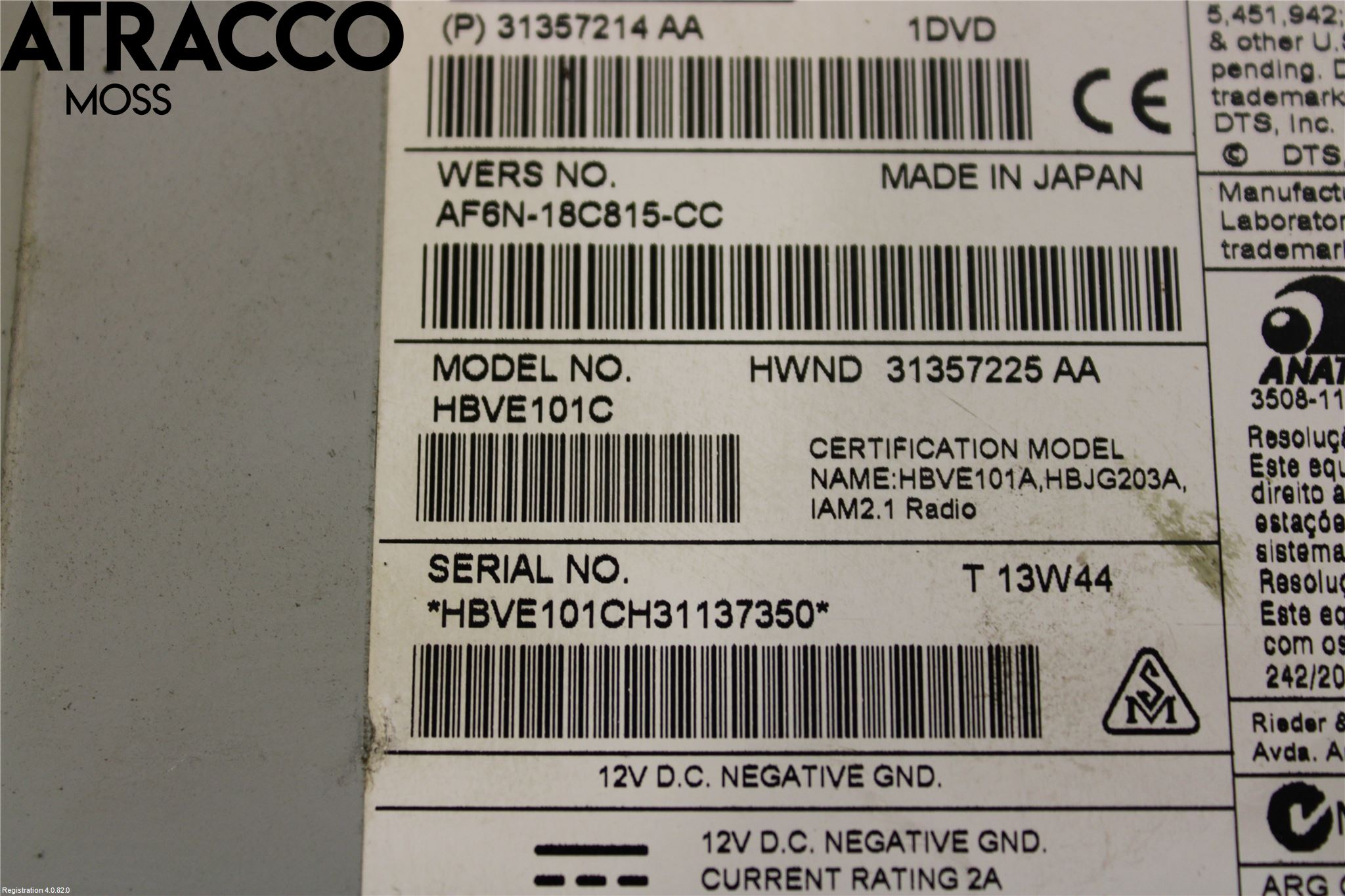 Volvo V40 CROSS COUNTRY 13-19 Stereo Radio Med Cd