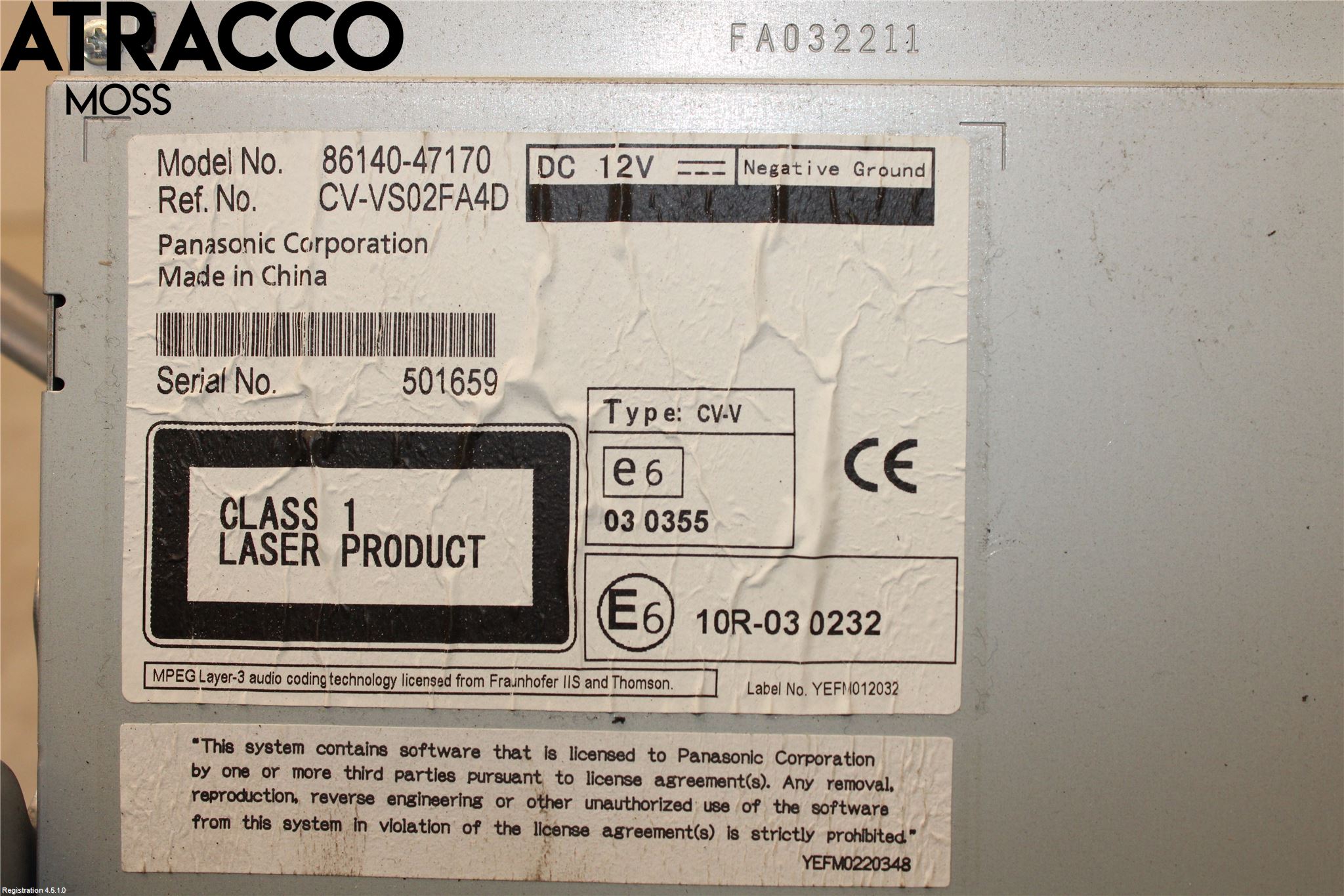 Toyota PRIUS+ ZVW40 12-20 Stereo Radio Med Cd