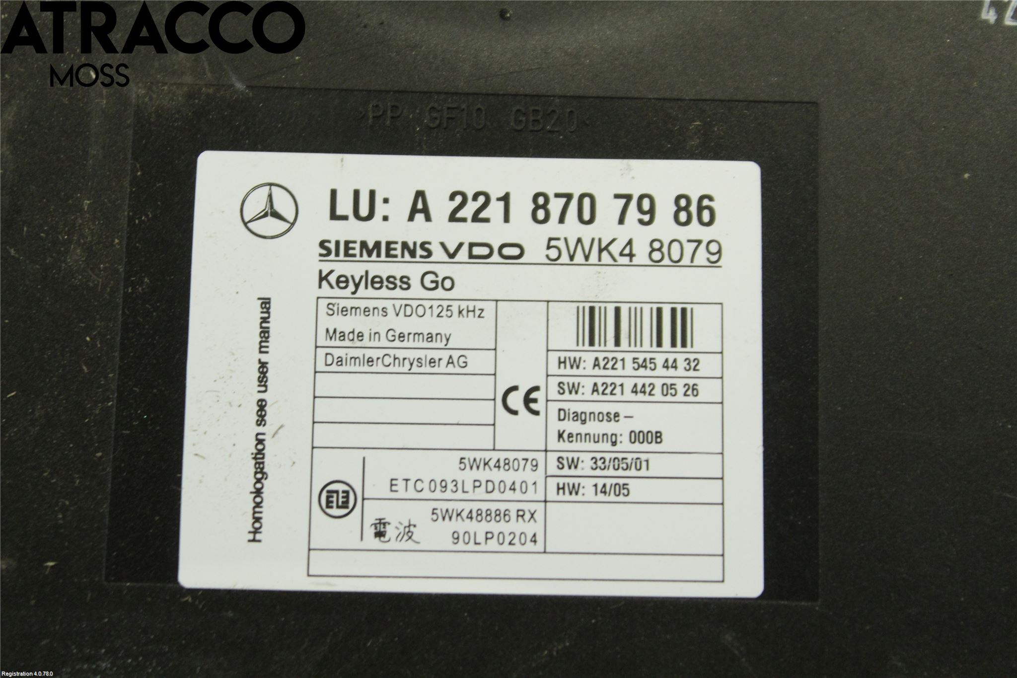 Mercedes-Benz MB S-KLASS (W221) 05-13 Styreenhet Øvrig