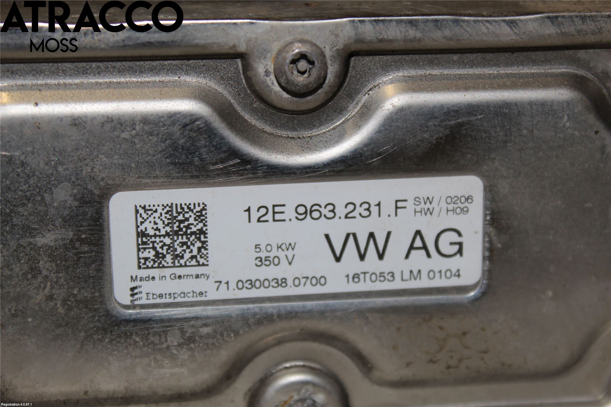 Volkswagen VW GOLF / E-GOLF VII 13-20 Motorvarmer Elektrisk