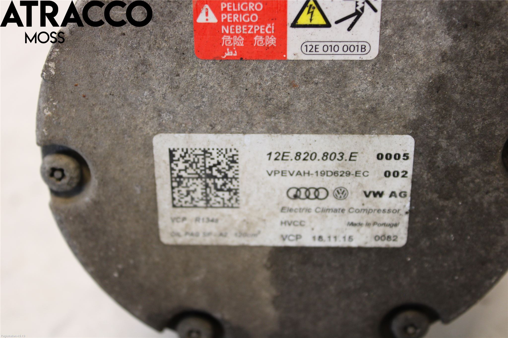 Volkswagen VW GOLF / E-GOLF VII 13-20 Varme Ac Kompressor