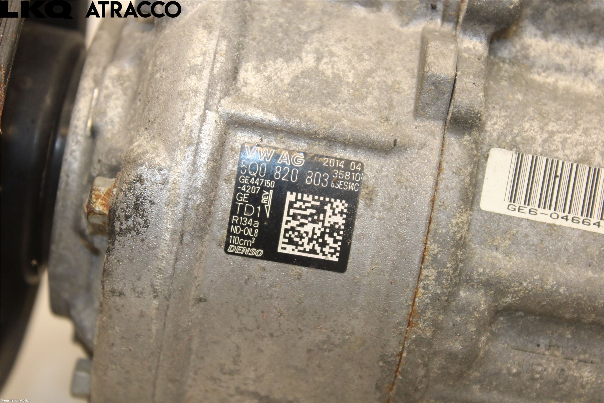 Volkswagen VW GOLF / E-GOLF VII 13-20 Varme Ac Kompressor