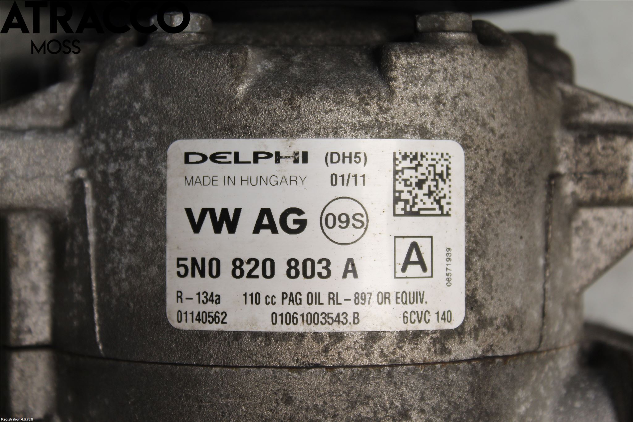 Volkswagen VW GOLF VI 09-13 Varme Ac Kompressor