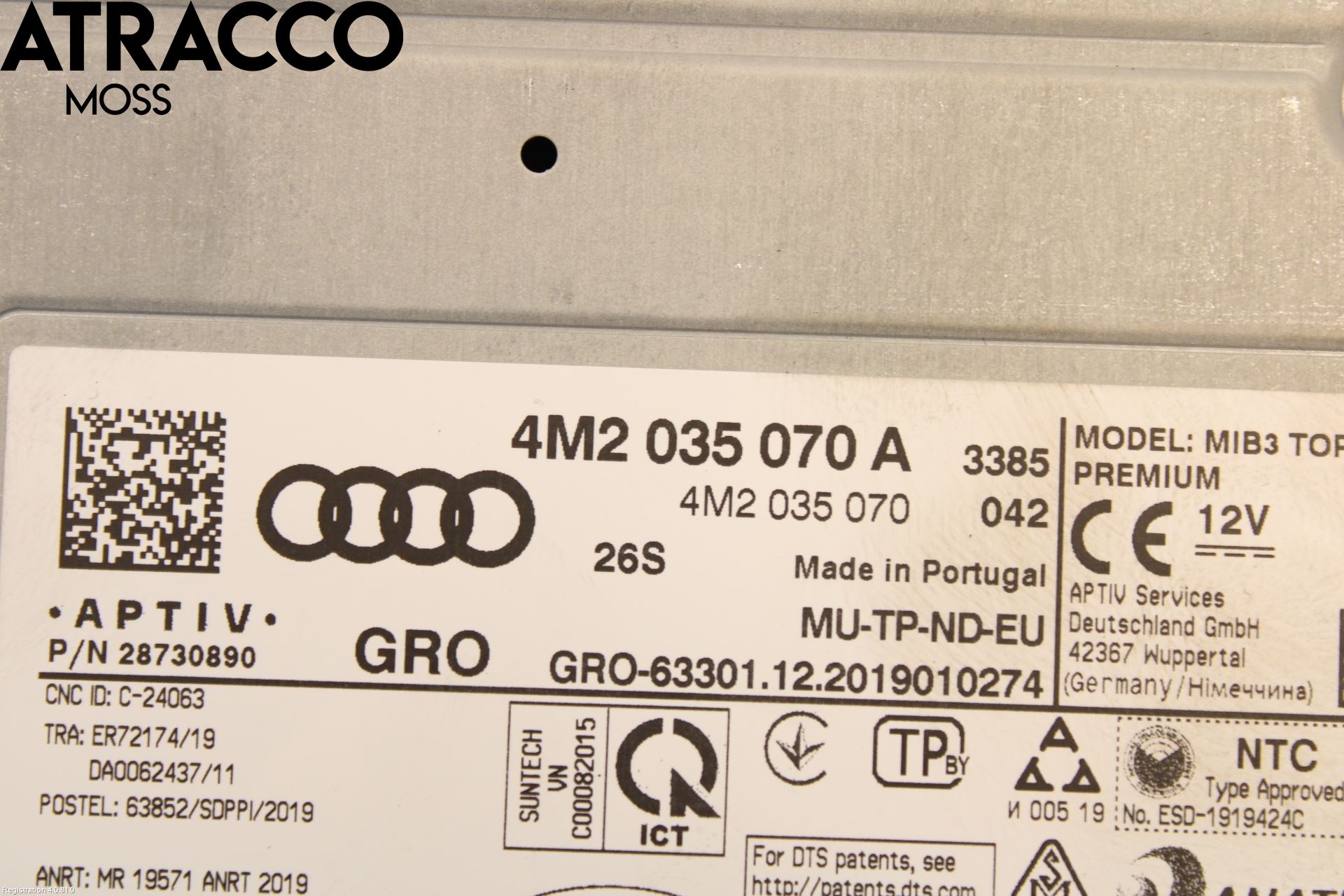 Audi E-TRON, S GE 19- Stereo Radio Med Cd