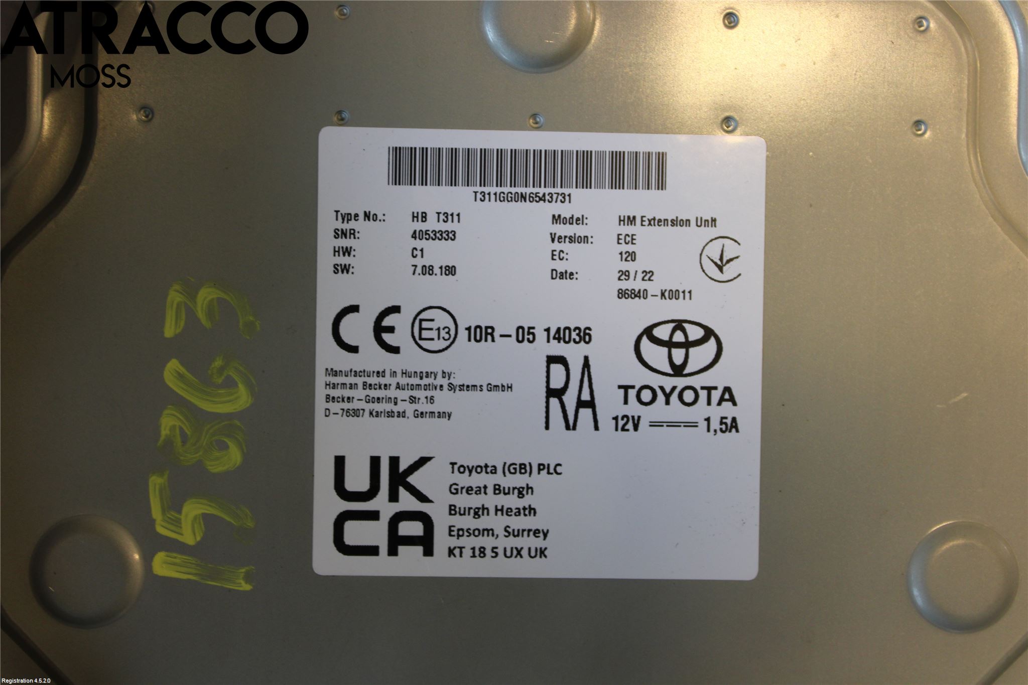 Toyota RAV4 19- Styreenhet Øvrig