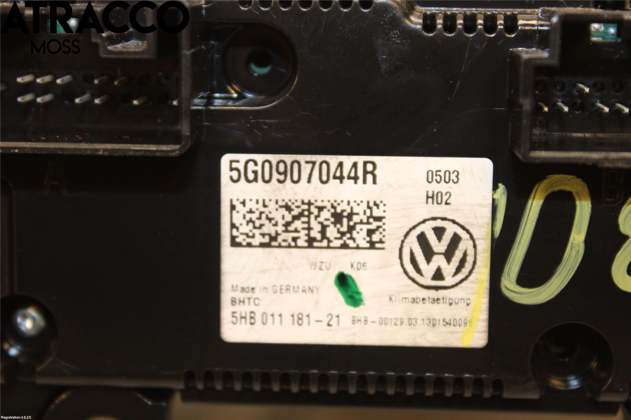 Volkswagen VW GOLF / E-GOLF VII 13-20 Varme Ac Betjening-Display