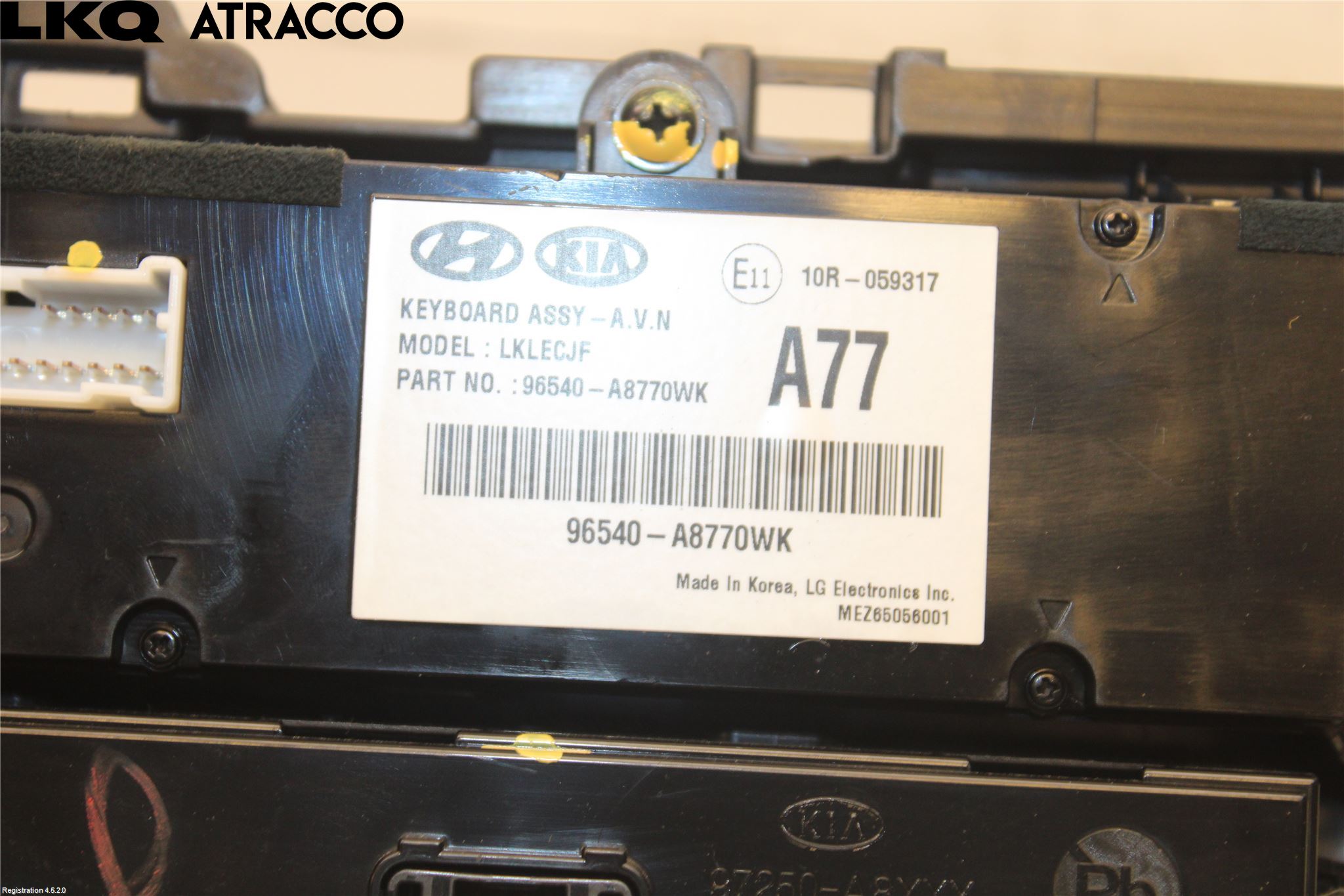 Kia OPTIMA 16-20 Varme Ac Betjening-Display
