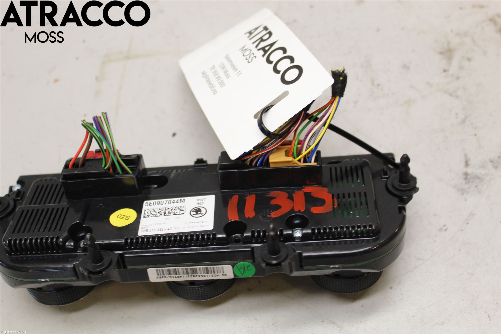 Skoda OCTAVIA (5E) 13-20 Varme Ac Betjening-Display