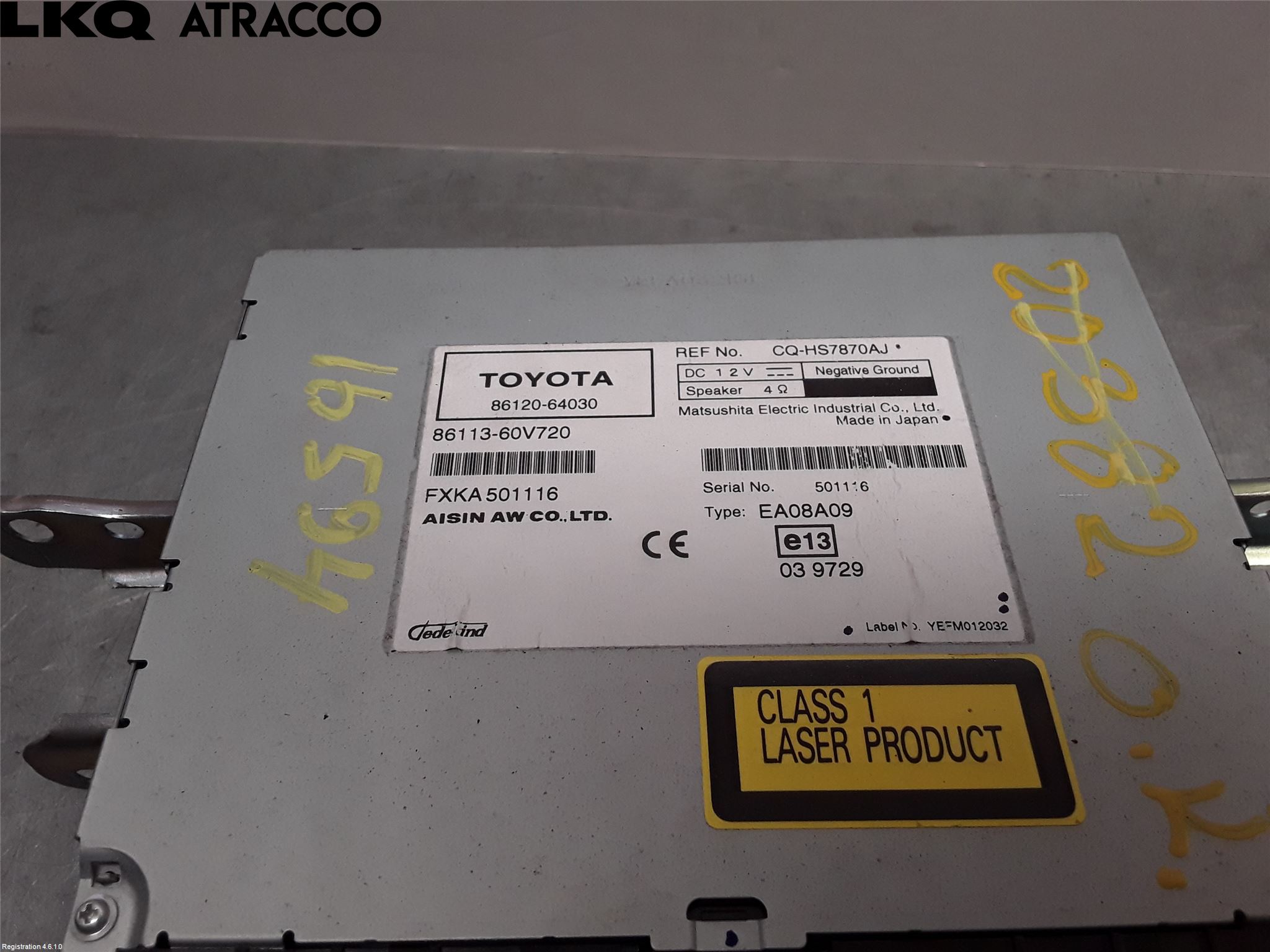 Toyota VERSO 09-18 Stereo Radio