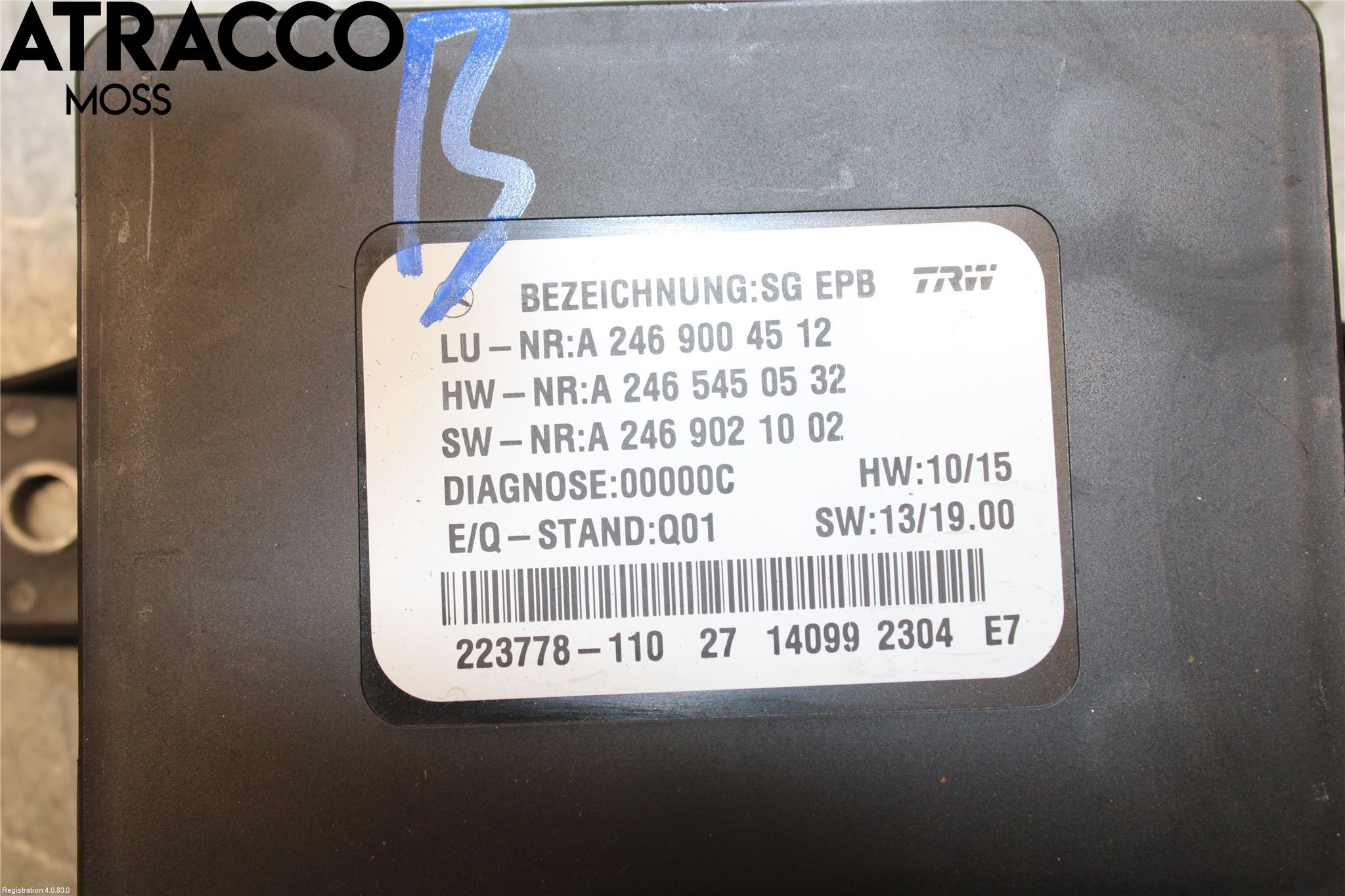 Mercedes-Benz MB GLA-KLASS (X156) 13-20 Styreenhet Parkbrems