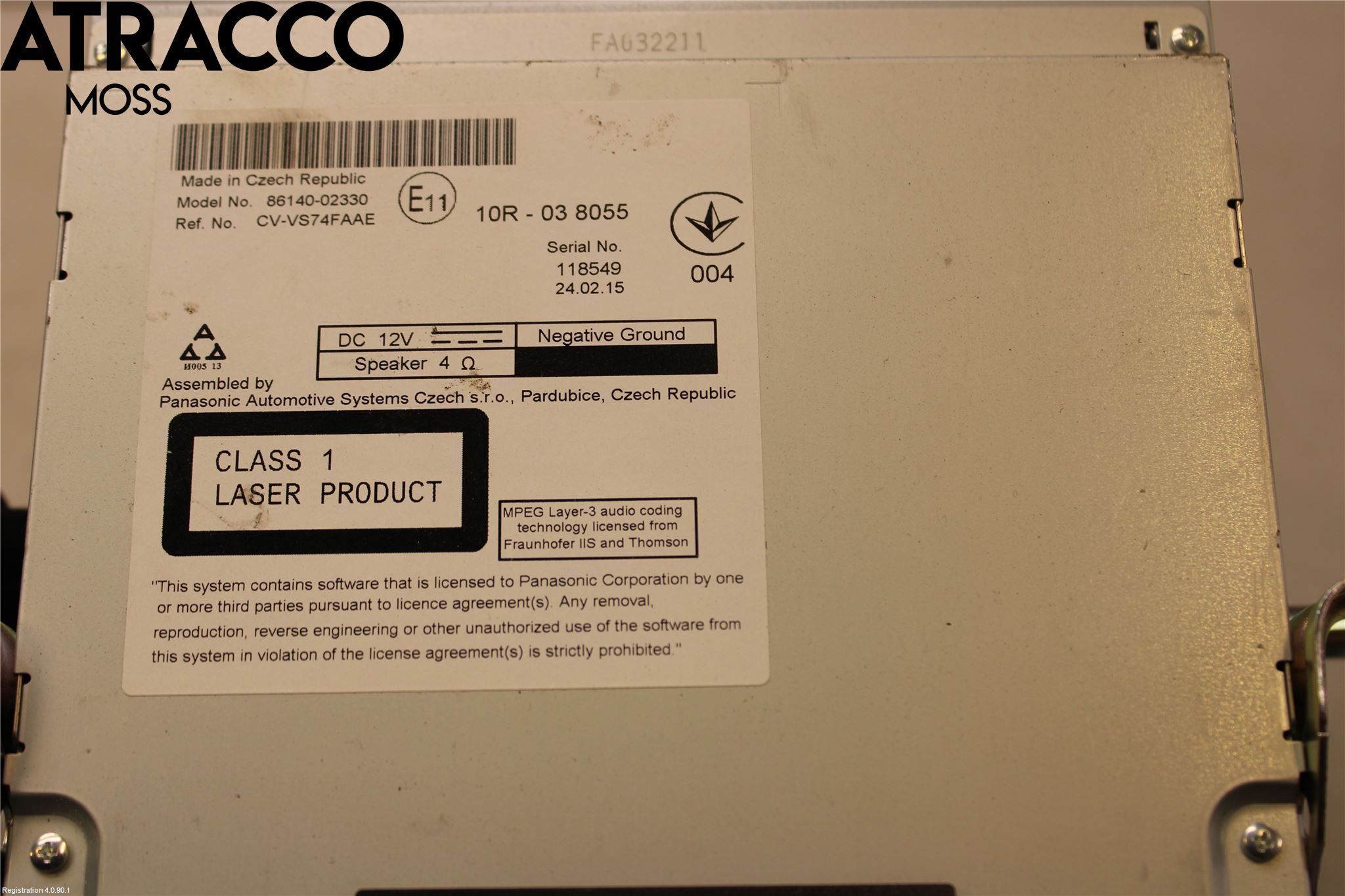 Toyota AURIS 13-19 Stereo Radio Med Cd