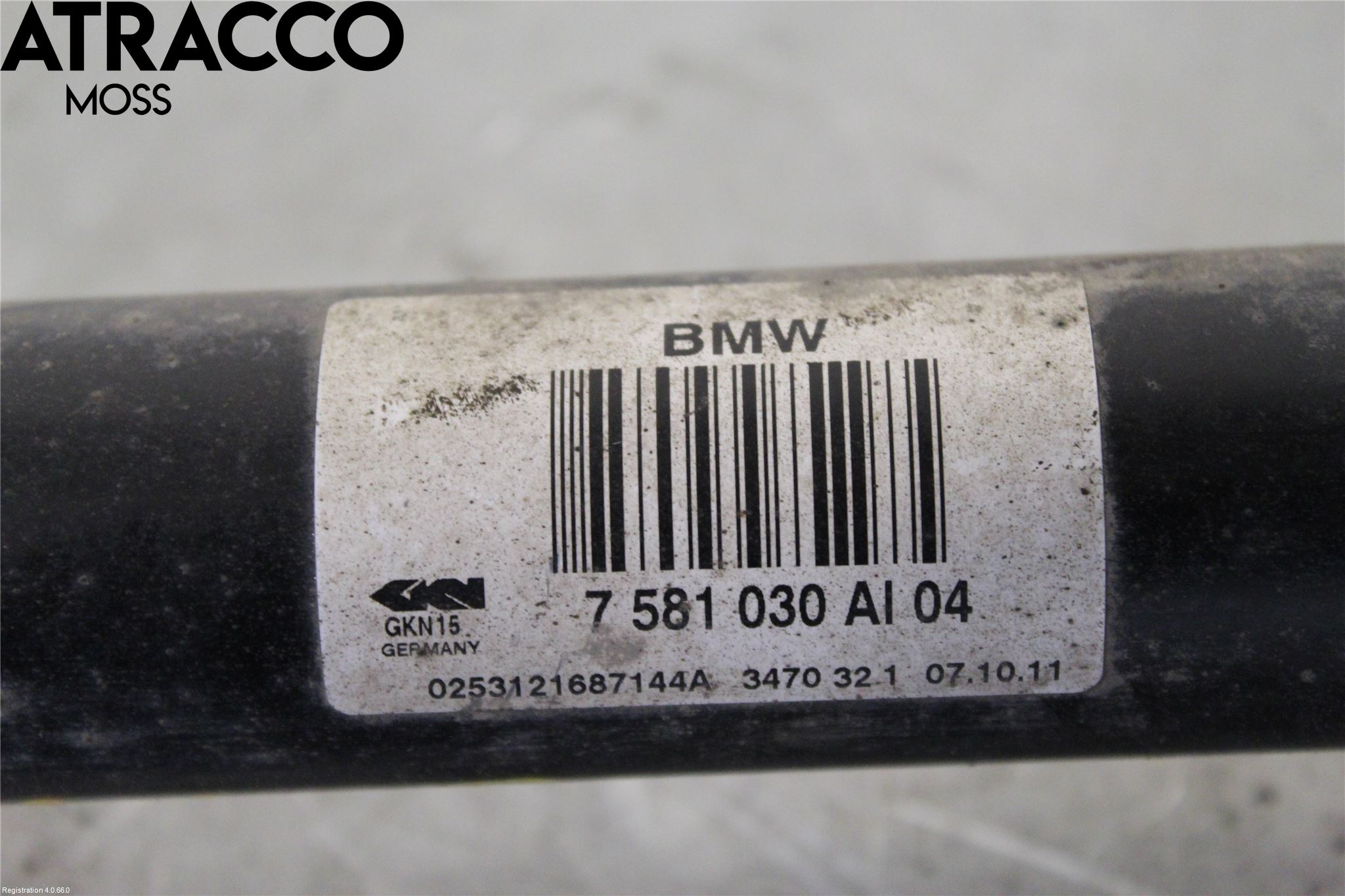 BMW 5 F10/F11/F18 09-17 Drivaksel Bak Kompl Høyre