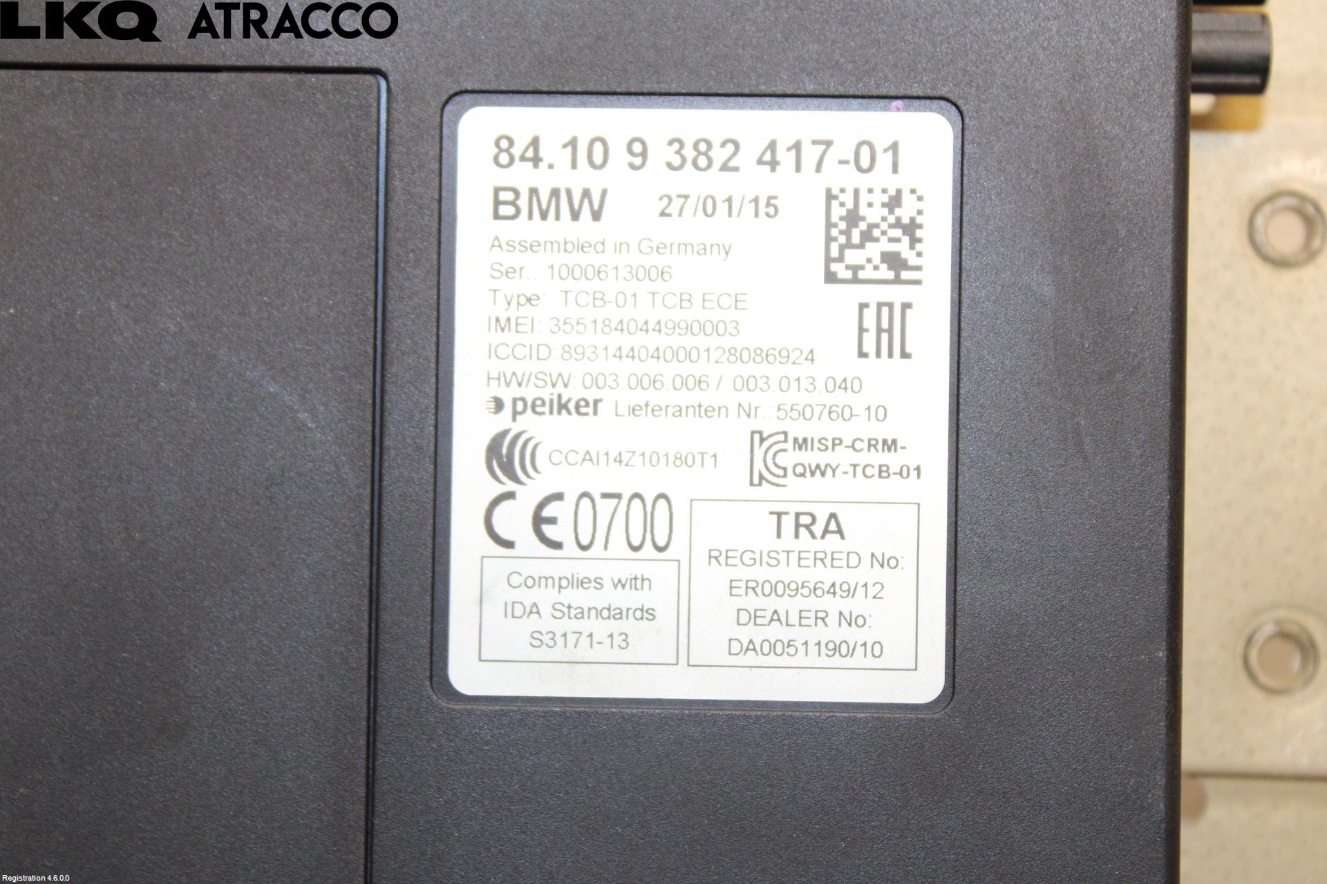 BMW 3 E90/91 SED/TOU 05-12 Styreenhet Øvrig