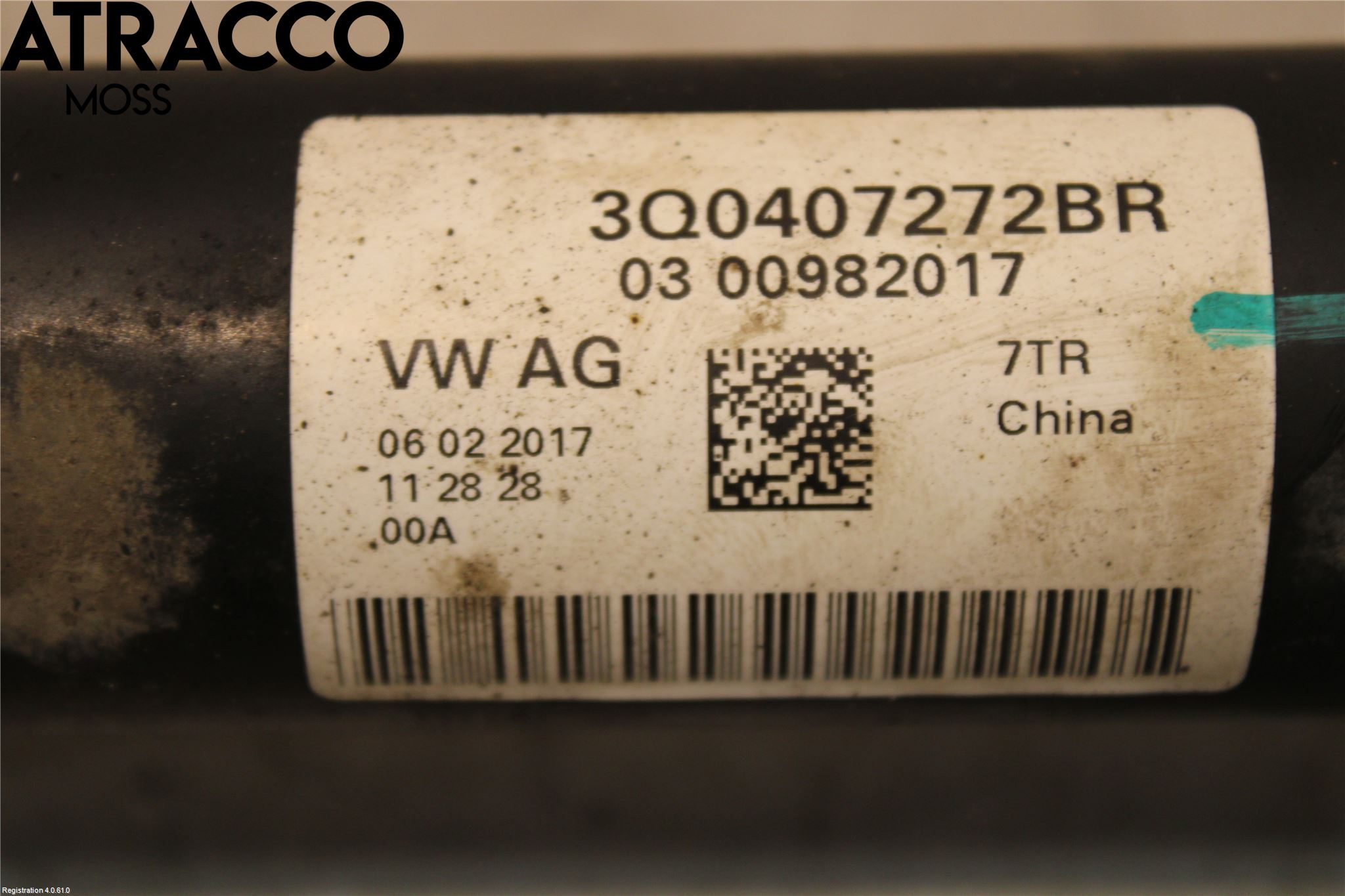 Volkswagen VW PASSAT 15-19 Drivaksel Foran Kompl Høyre