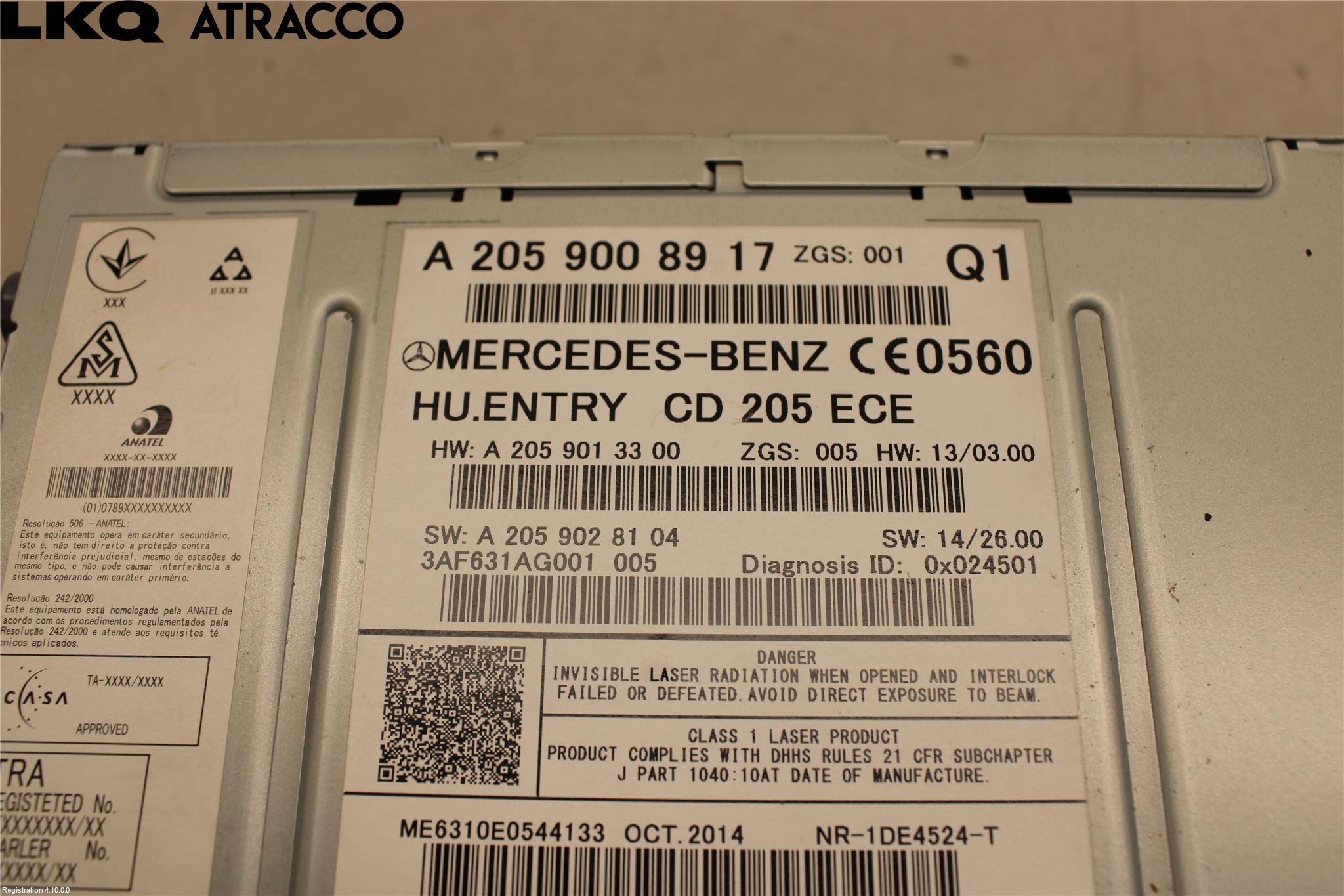 Mercedes-Benz MB C-KLASS (W205) 14-21 Stereo Radio Med Cd