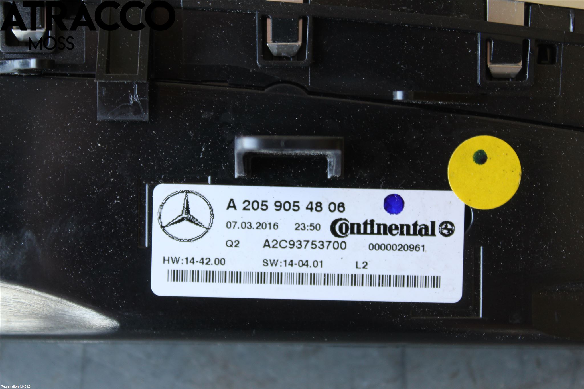 Mercedes-Benz MB C-KLASS (W205) 14-21 Varme Ac Betjening-Display