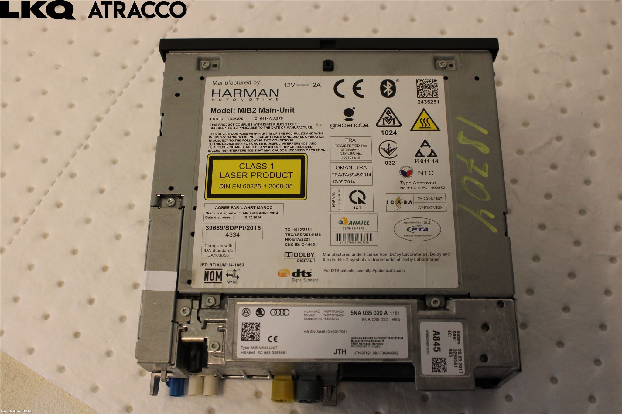 Volkswagen VW PASSAT 15-19 Stereo Radio Med Cd