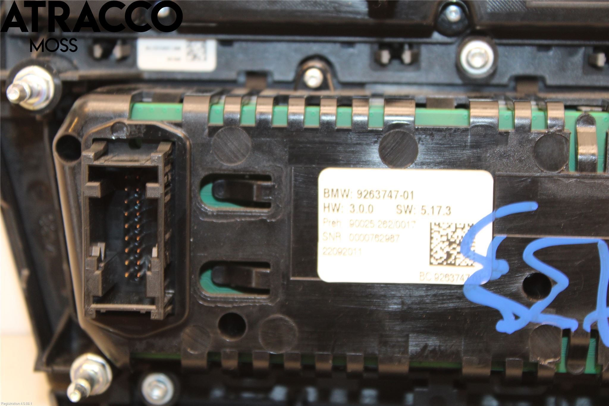 BMW 5 F10/F11/F18 09-17 Varme Ac Betjening-Display