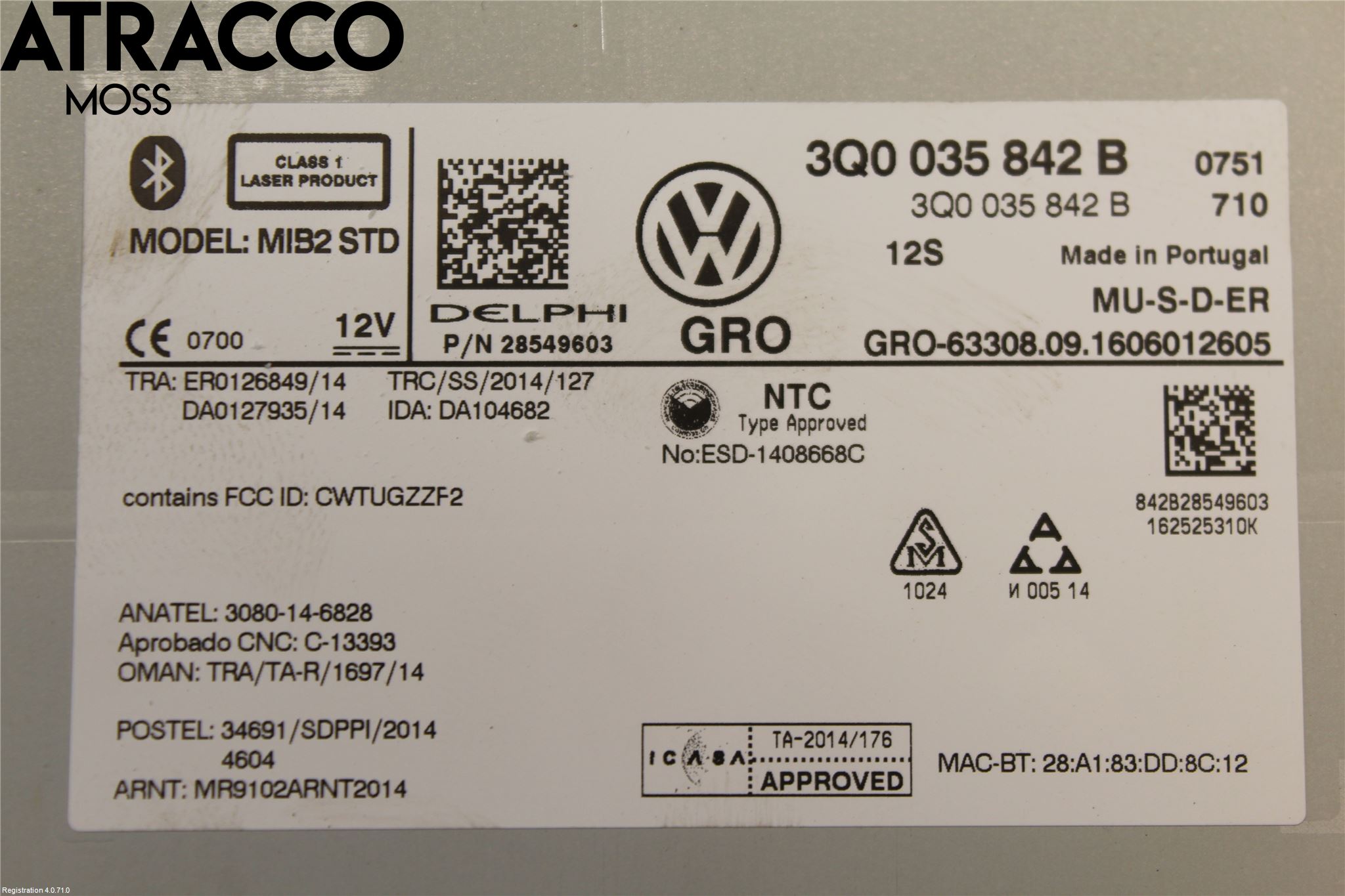 Volkswagen VW TIGUAN 16-24 Stereo Radio Med Cd