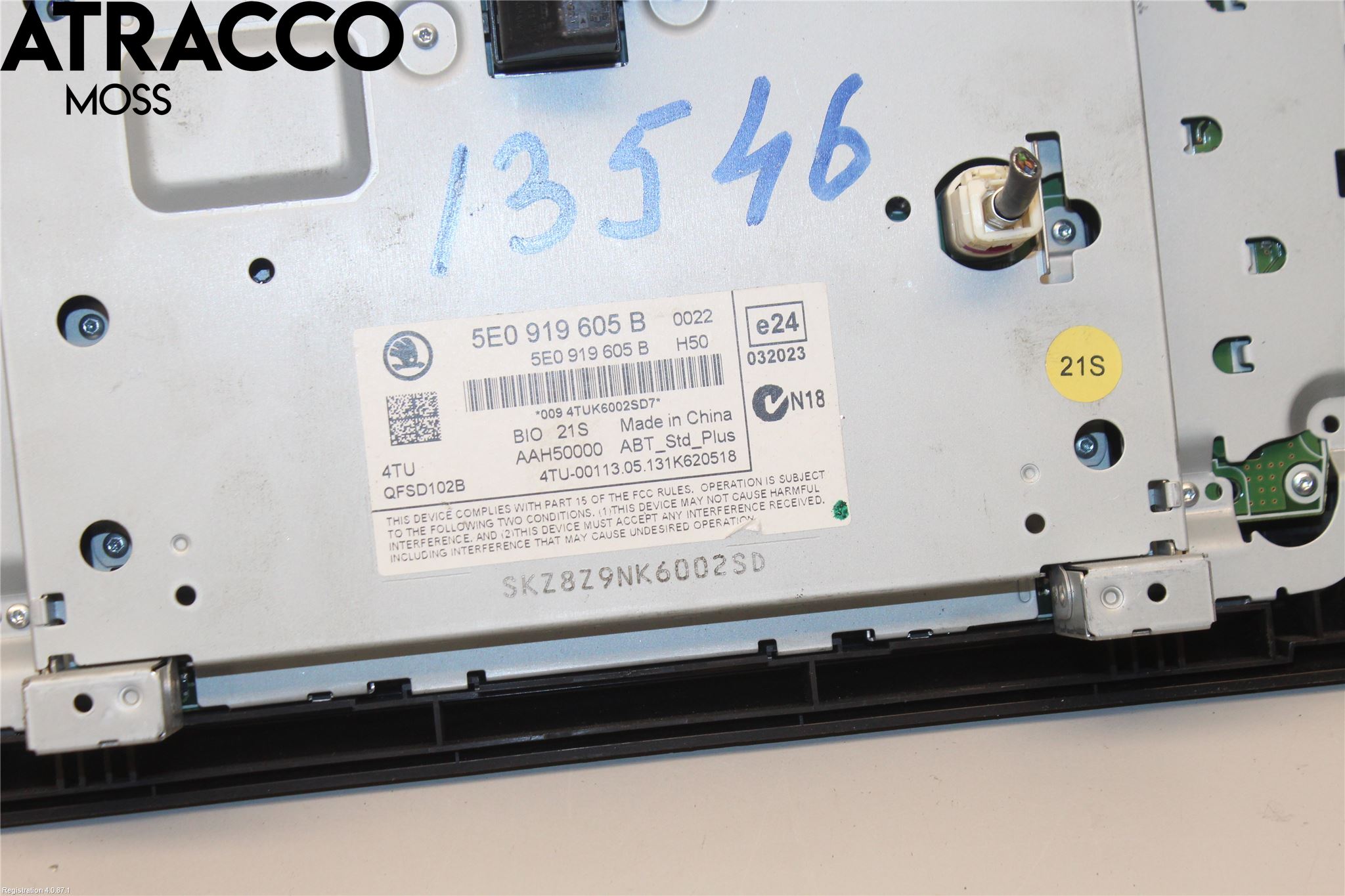 Skoda OCTAVIA (5E) 13-20 Multifunktionsdisplay