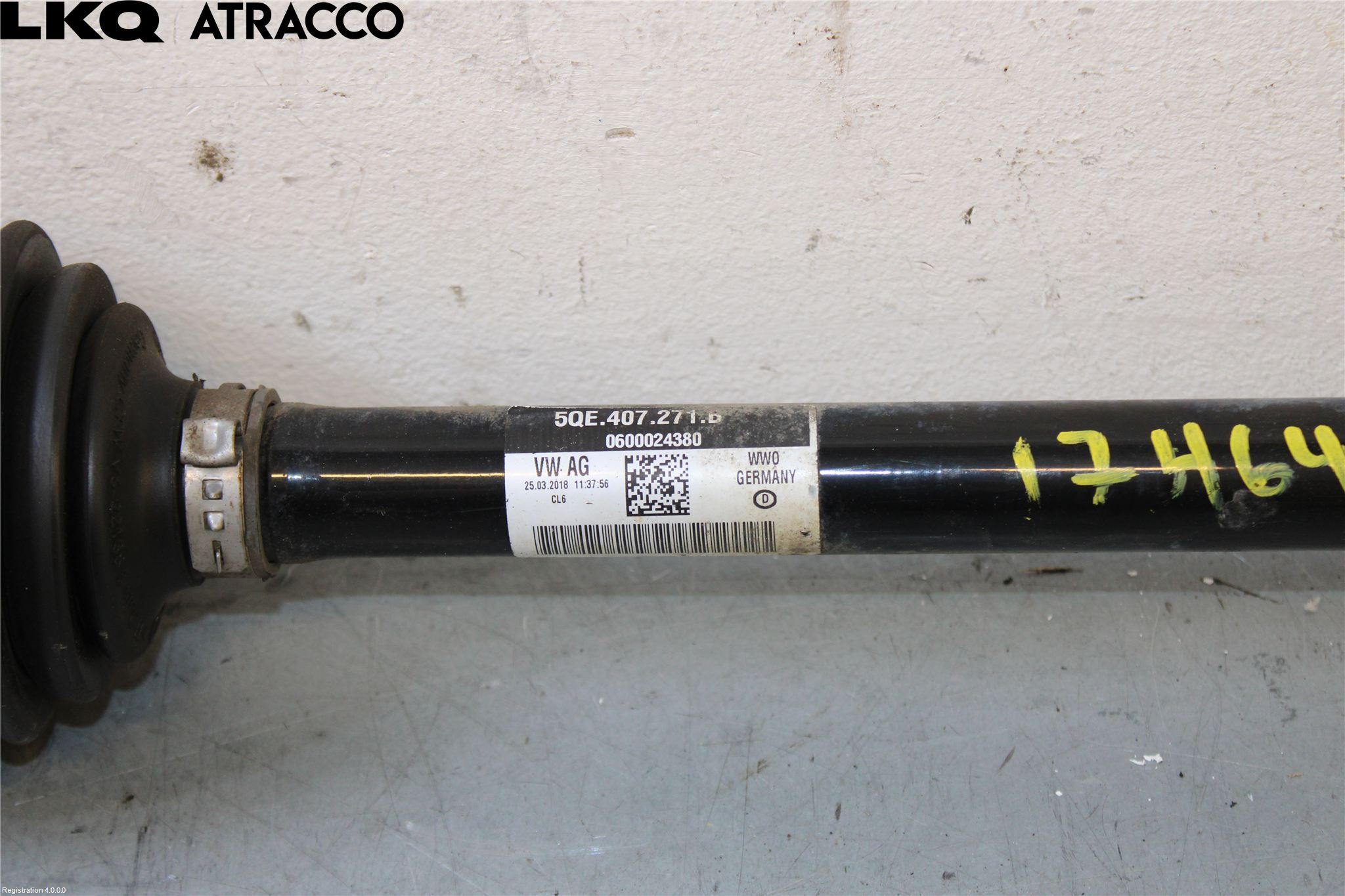Volkswagen VW GOLF / E-GOLF VII 13-20 Drivaksel Foran Kompl Venstre