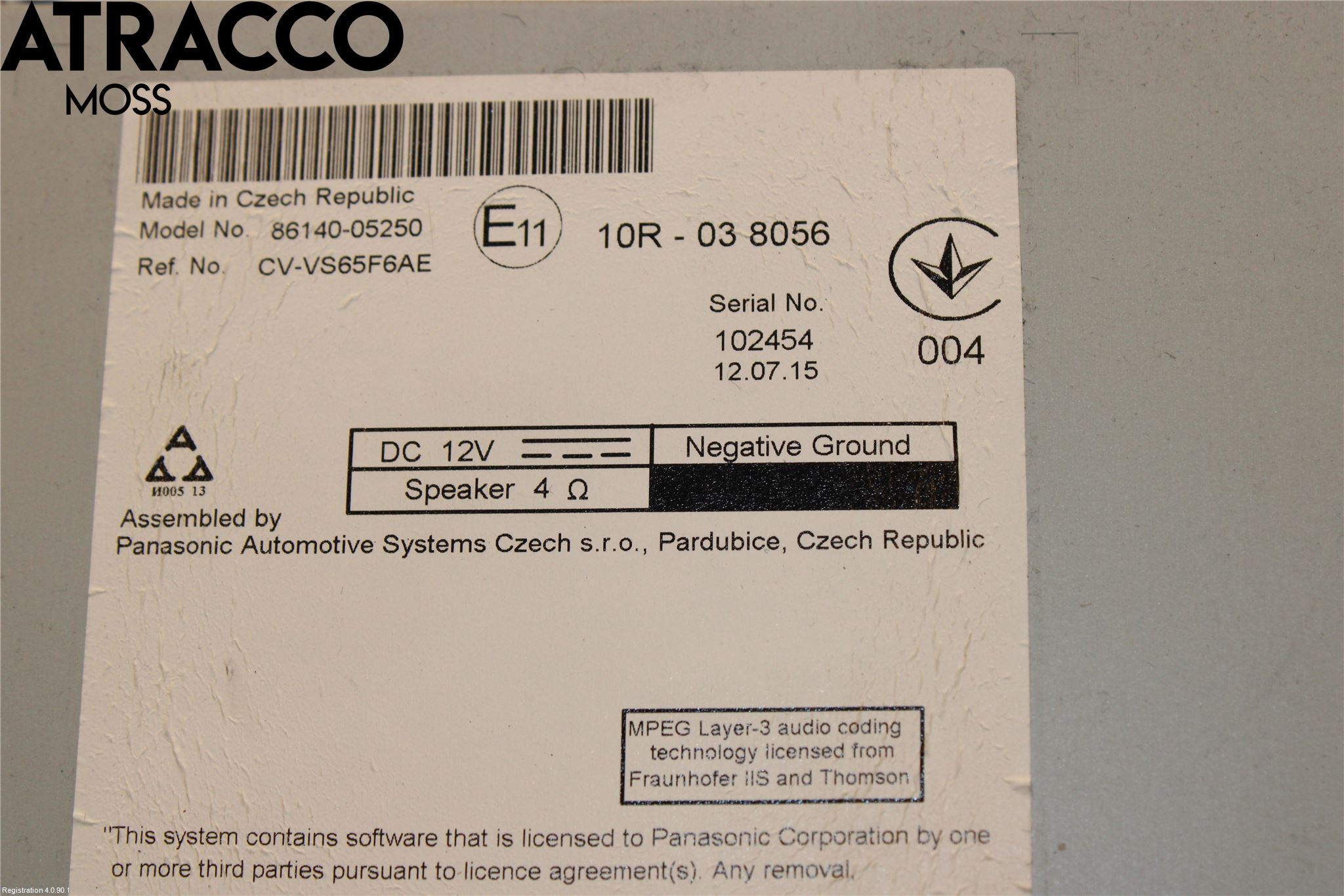 Toyota AVENSIS 09-15 Stereo Radio Med Cd