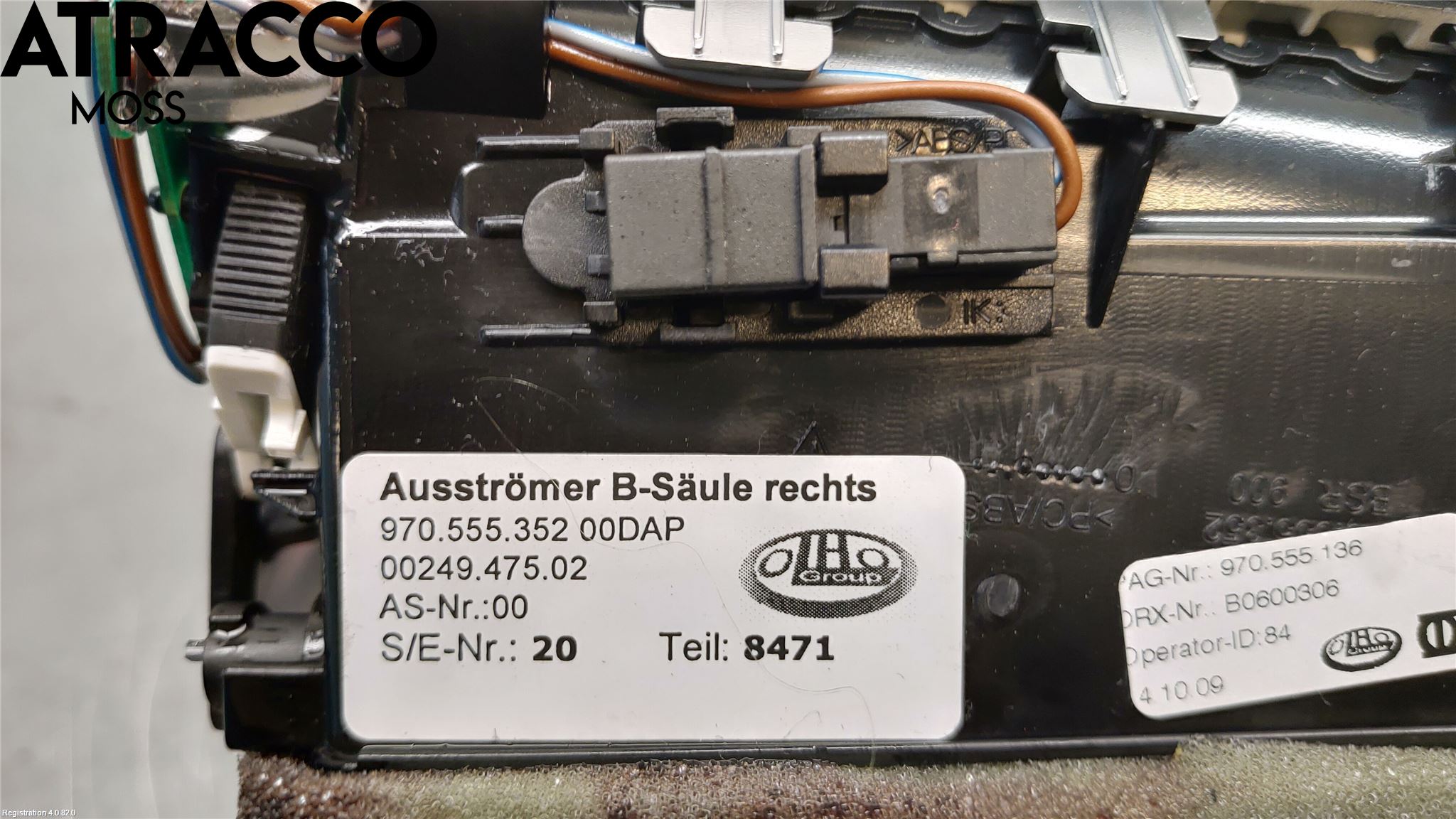 Porsche PANAMERA 09- Dashbord Kanal - Dyse