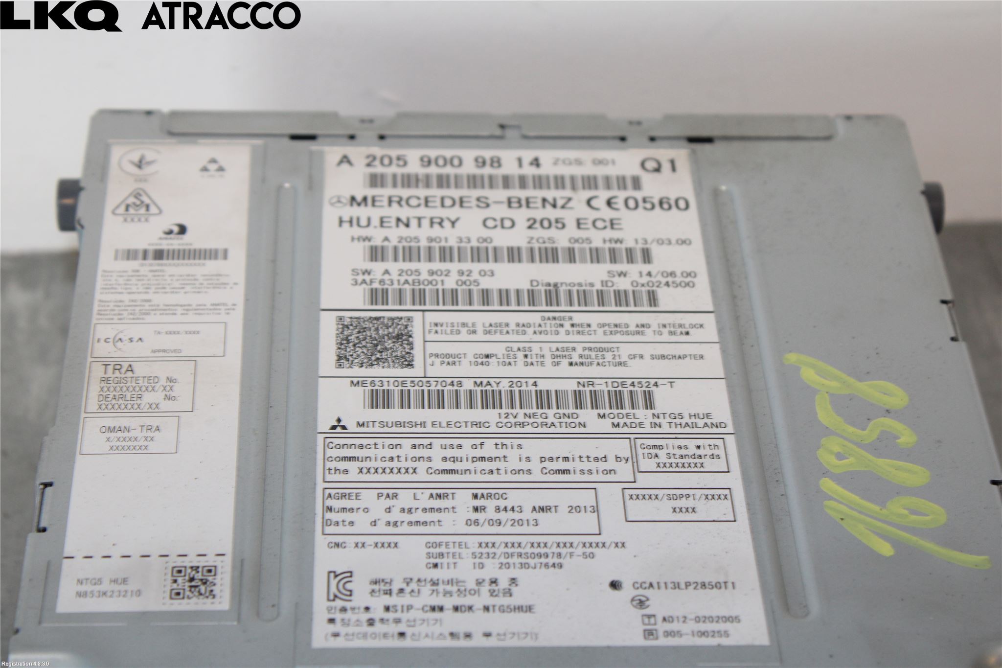 Mercedes-Benz MB C-KLASS (W205) 14-21 Stereo Radio Med Cd