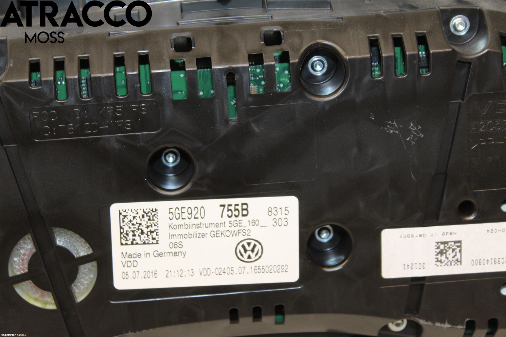 Volkswagen VW GOLF / E-GOLF VII 13-20 Instr Kombinert