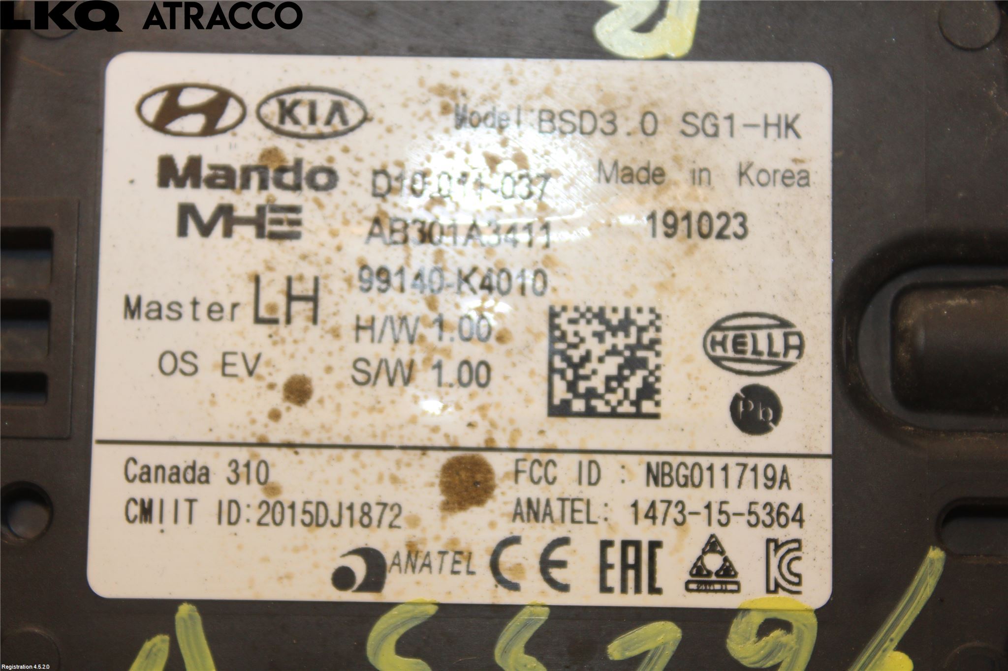 Hyundai KONA/ELECTRIC OS 18-23 Sensor Kollisjonsbeskyttelse