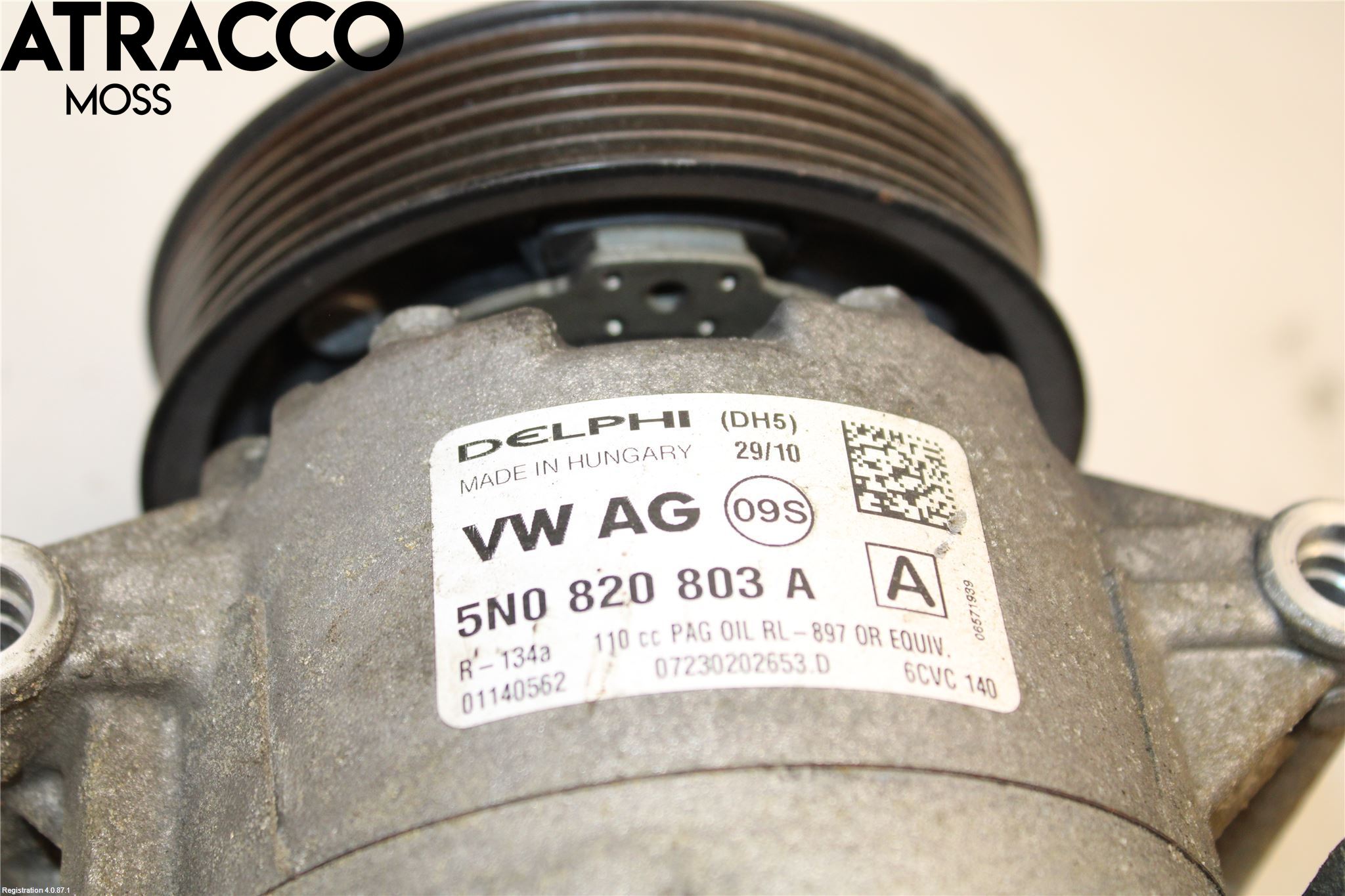 Volkswagen VW GOLF VI 09-13 Varme Ac Kompressor