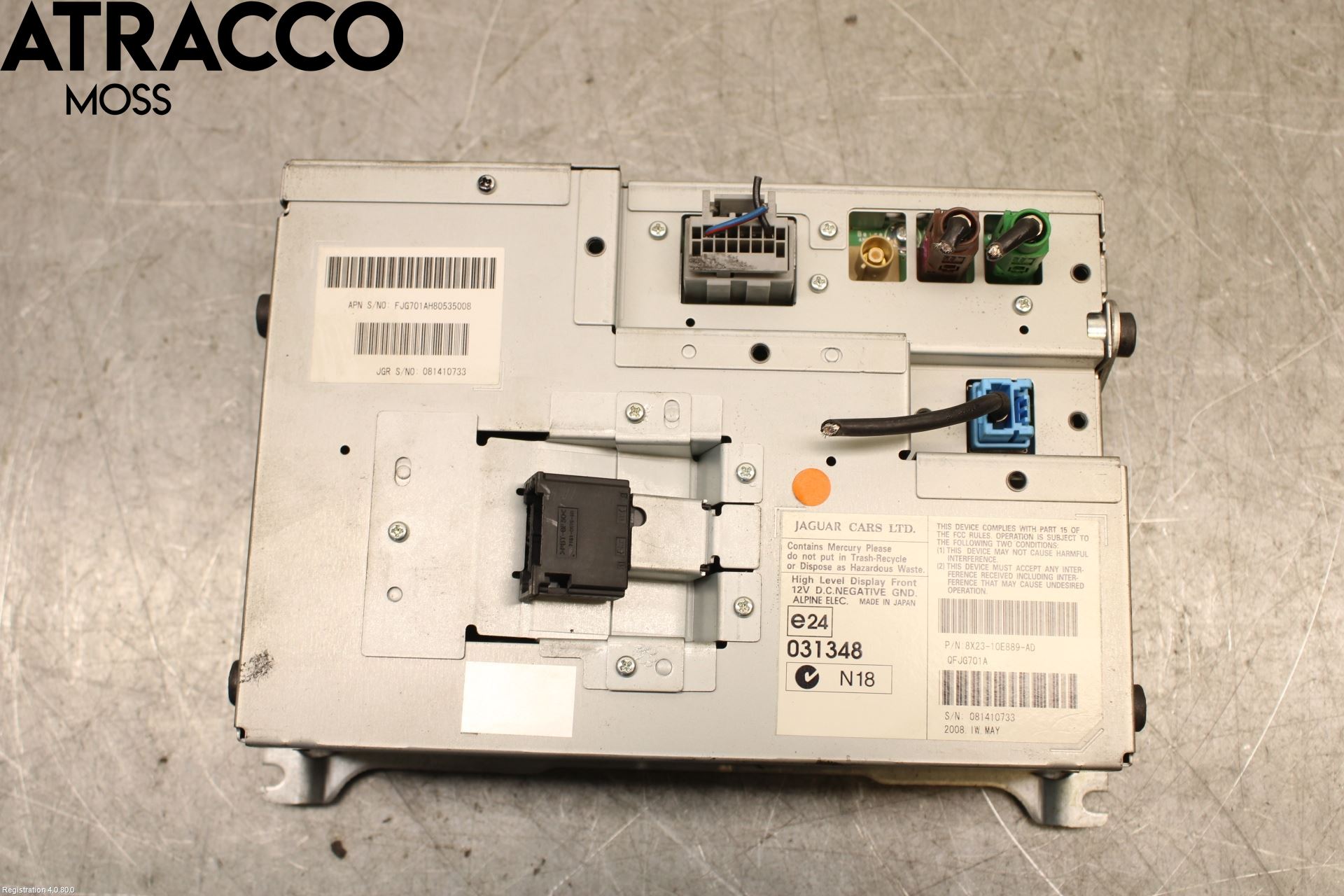 Jaguar XF 08-15 Instr Skjerm Dvd-Gps-Ac-Tlf