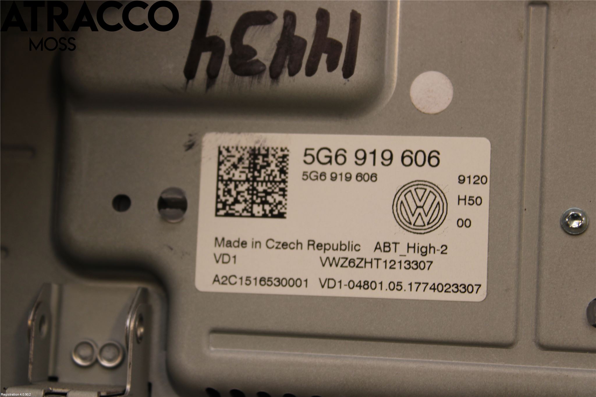 Volkswagen VW GOLF / E-GOLF VII 13-20 Multifunktionsdisplay