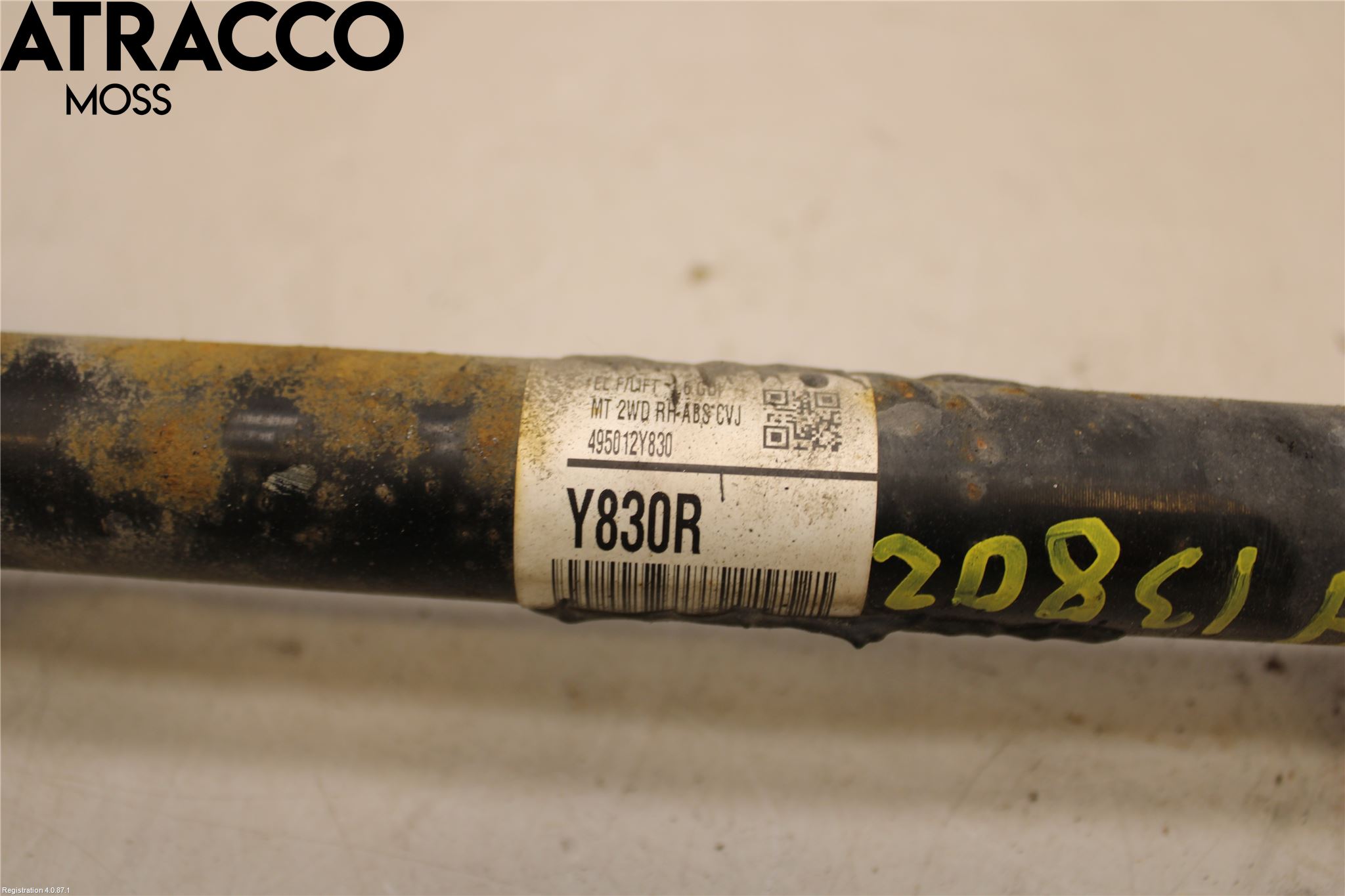 Kia SPORTAGE (SL) 11-15 Drivaksel Foran Kompl Høyre