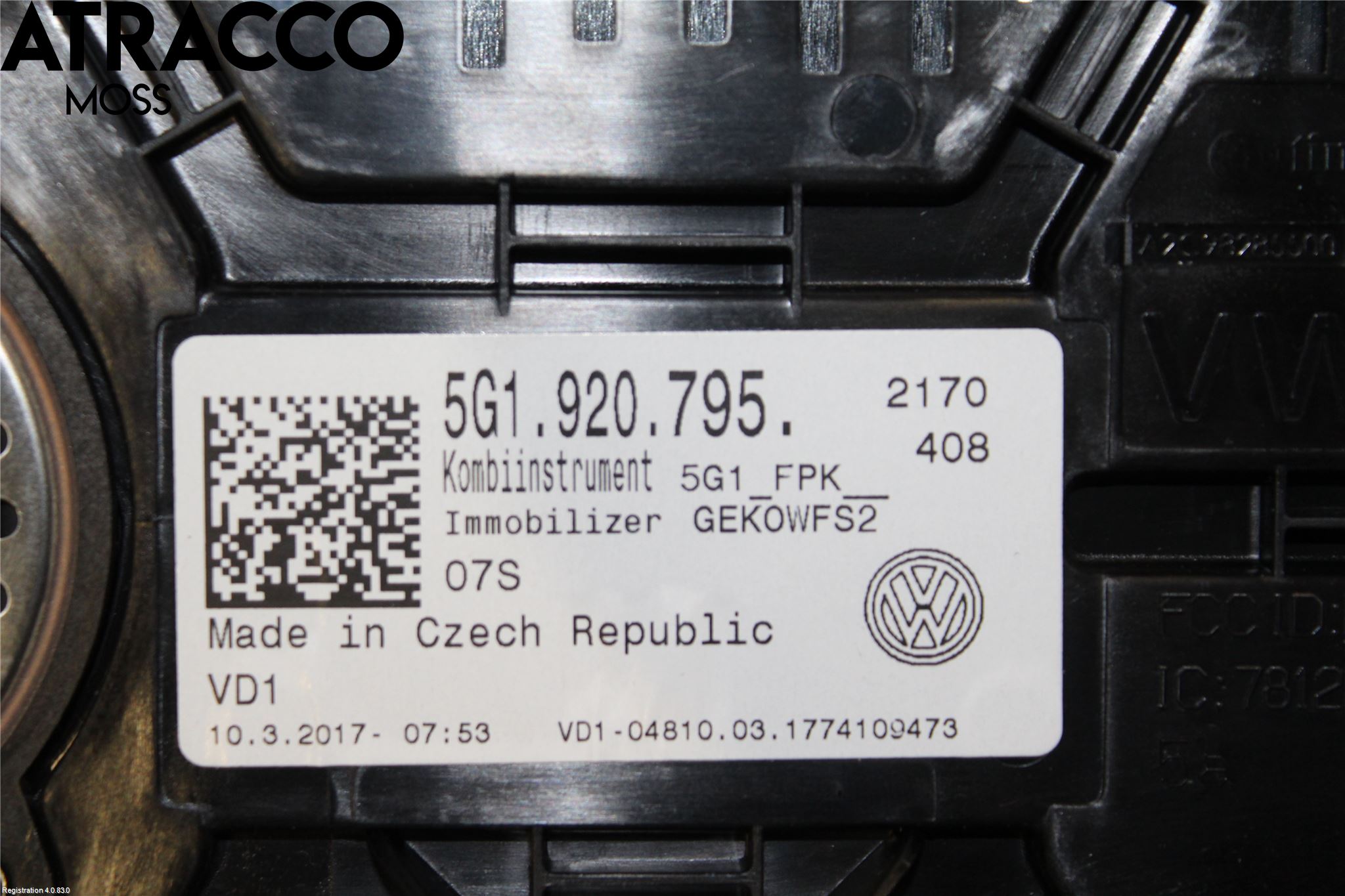 Volkswagen VW GOLF / E-GOLF VII 13-20 Instr Kombinert