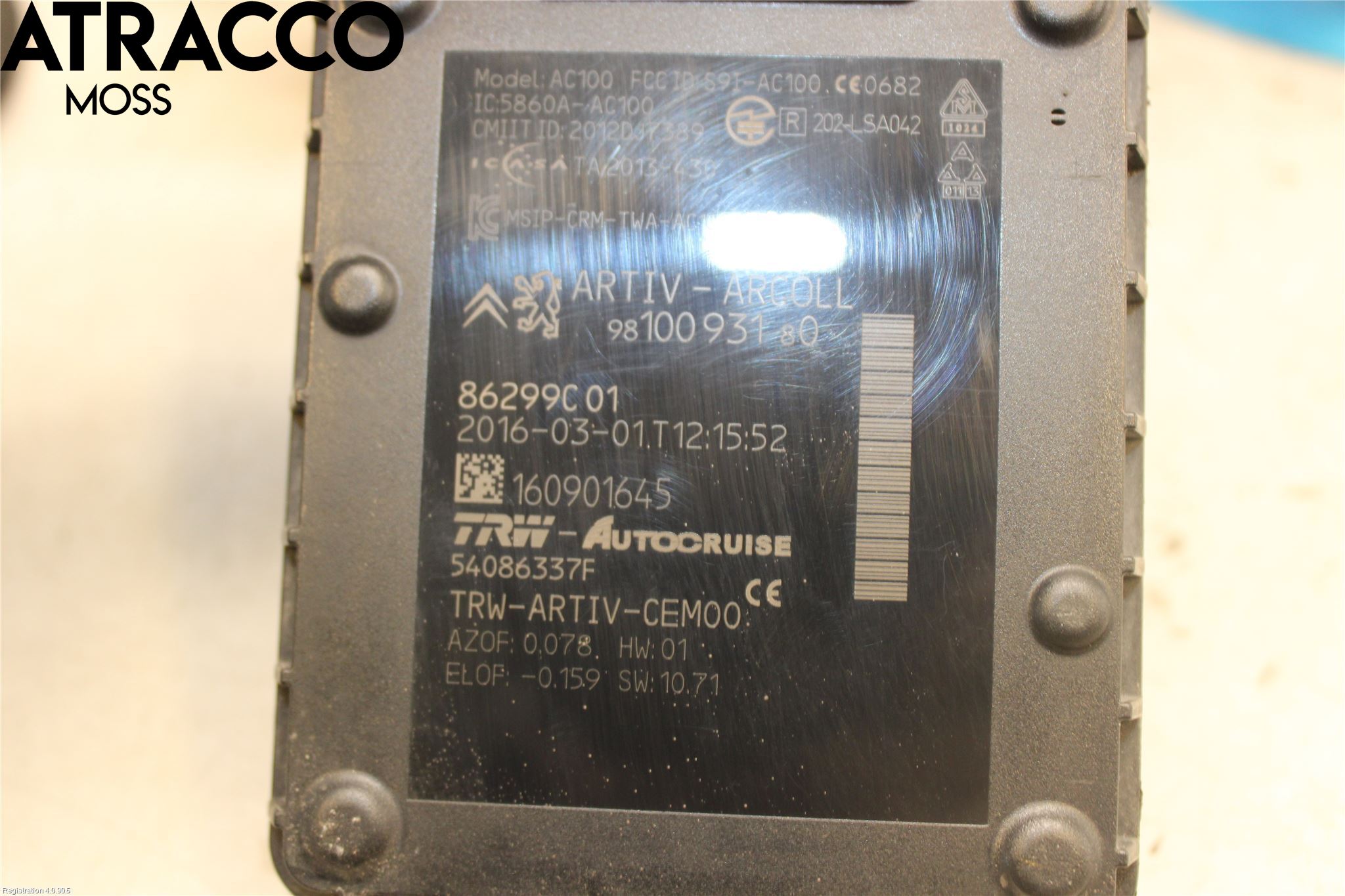 Peugeot 308 14-21 Sensor Kollisjonsbeskyttelse