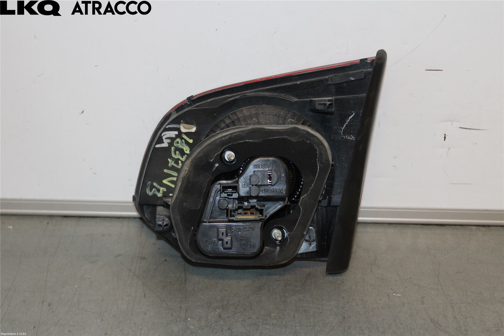 Volkswagen VW GOLF VI 09-13 Baklykt Venstre  På Luke(Indre