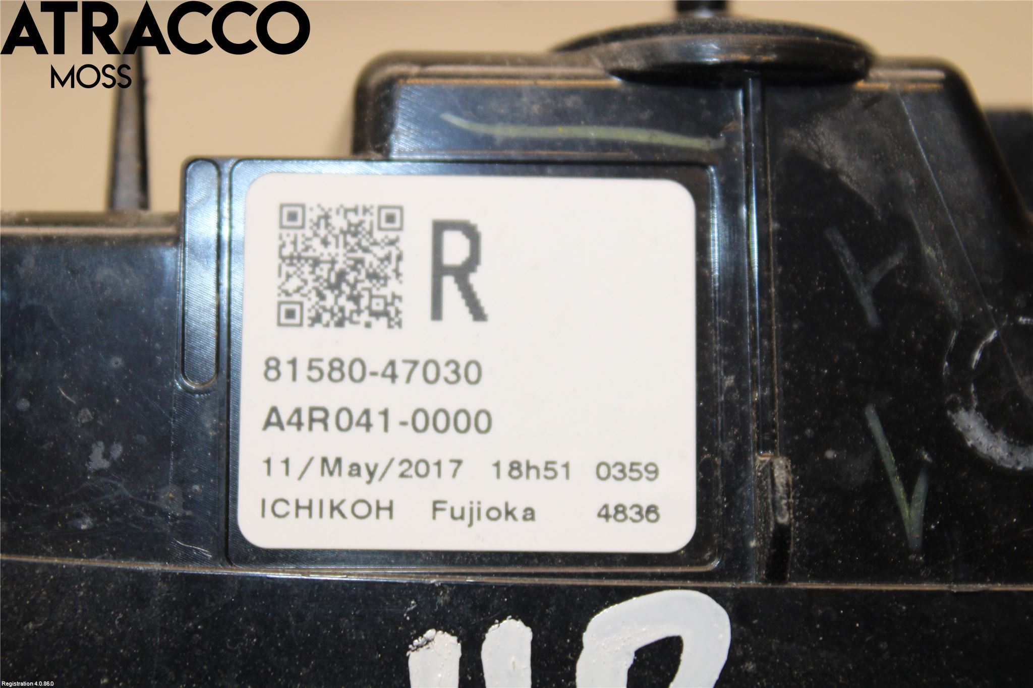 Toyota PRIUS (ZVW50) 16-21 Baklykt Høyre  På Luke(Indre)