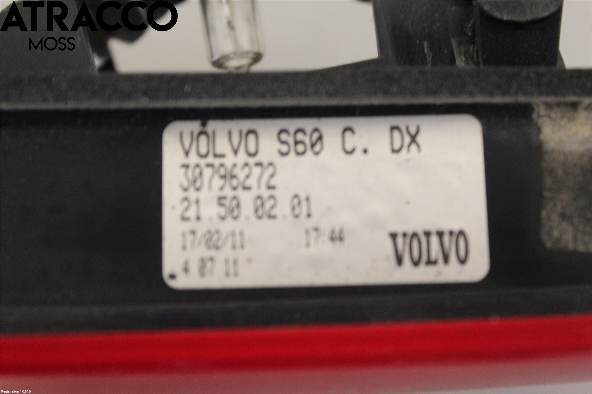 Volvo S60 11-13 Baklykt Høyre  På Luke(Indre)