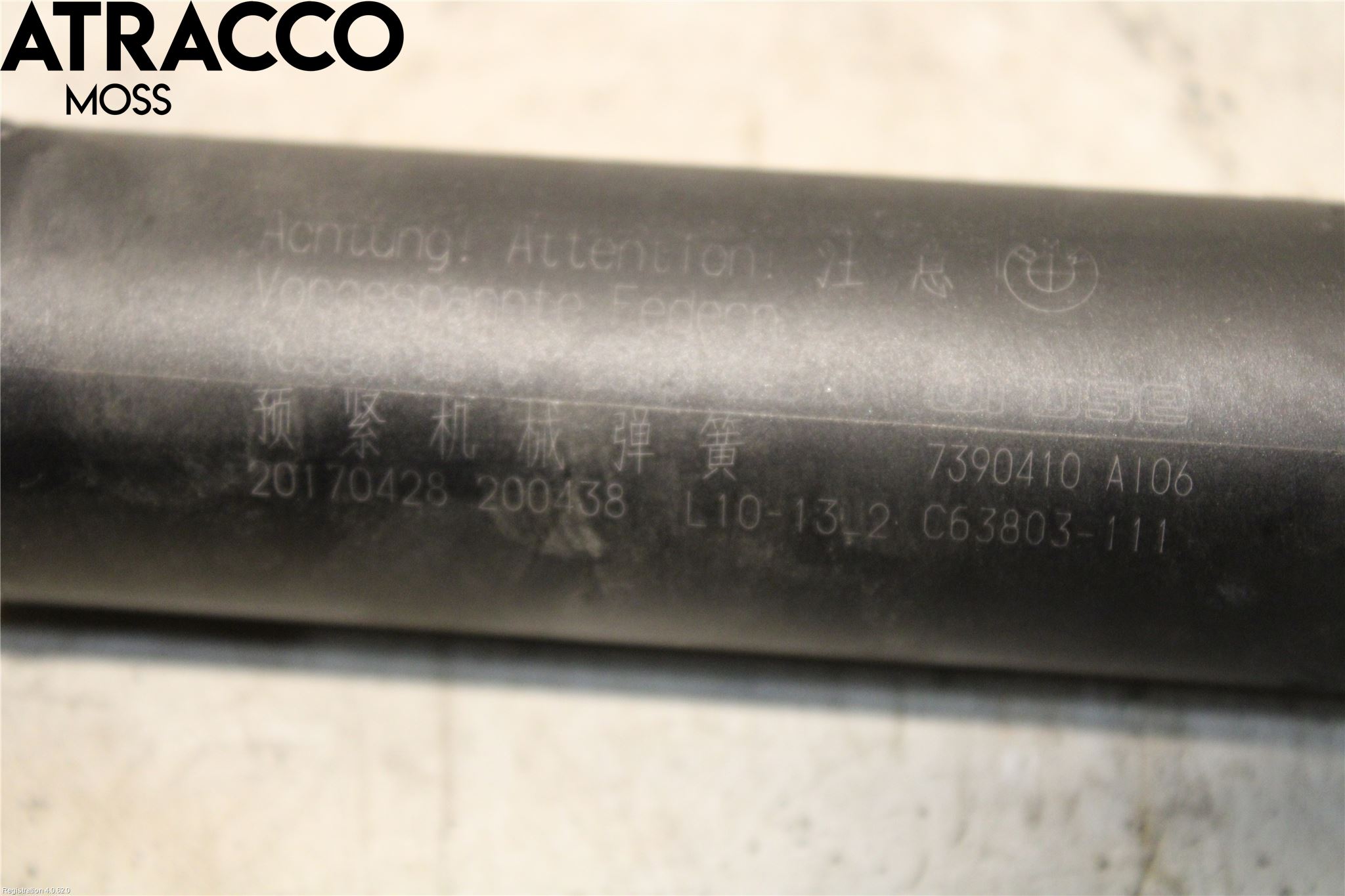 BMW 5 G30/G31/F90 17-23 Bakluke Demper-Gassfjær