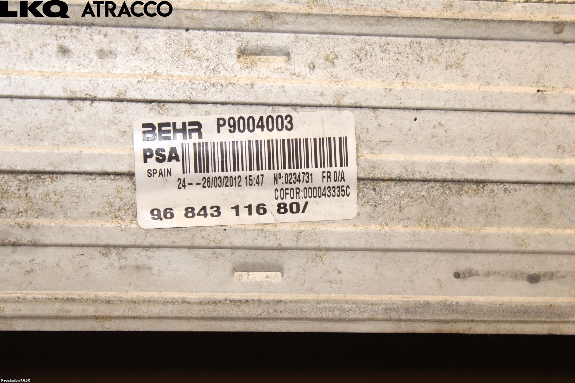 Citroen DS3 Intercooler Radiator