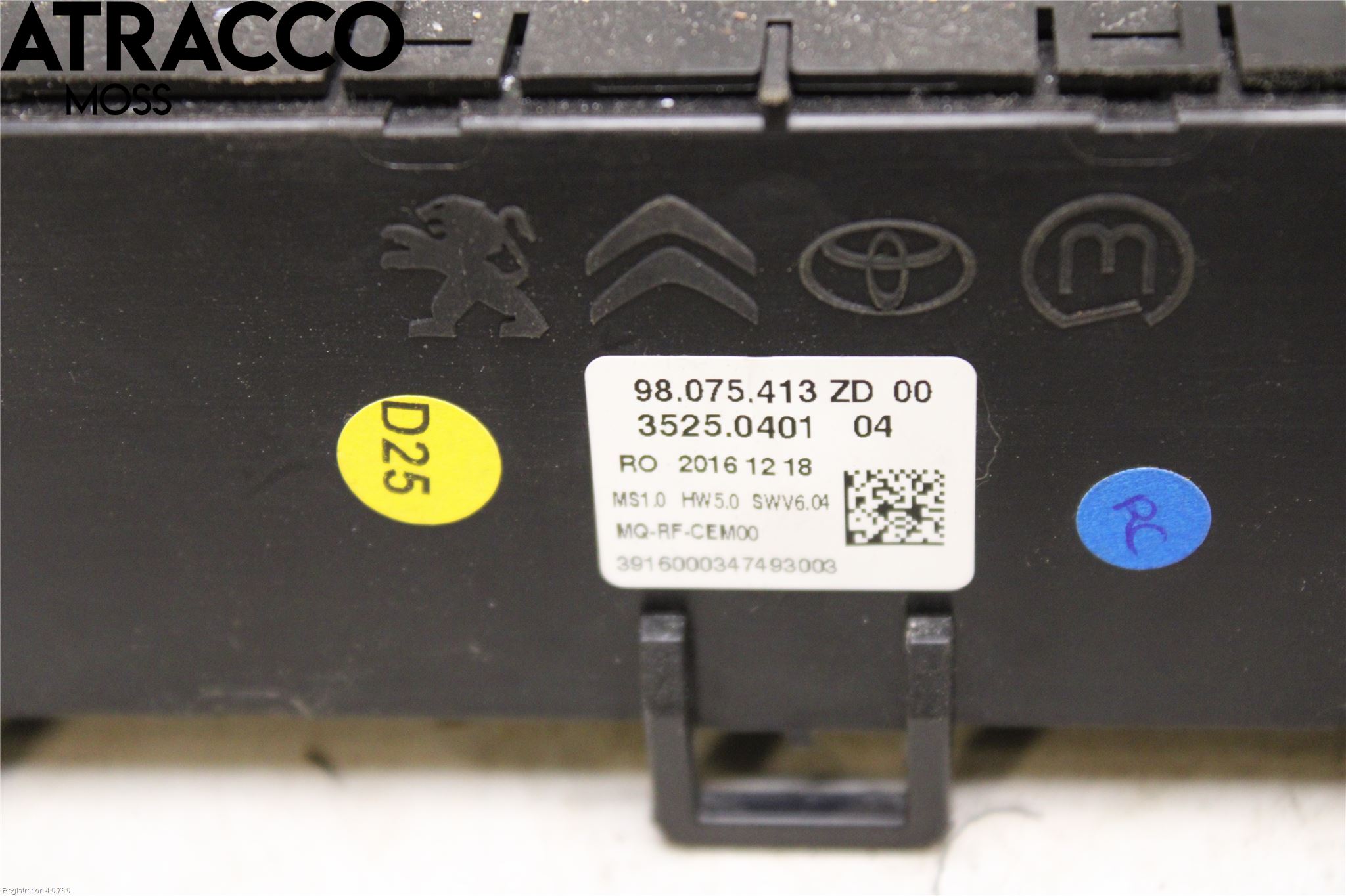 Citroen JUMPY/E-JUMPY 16- Varme Ac Betjening-Display