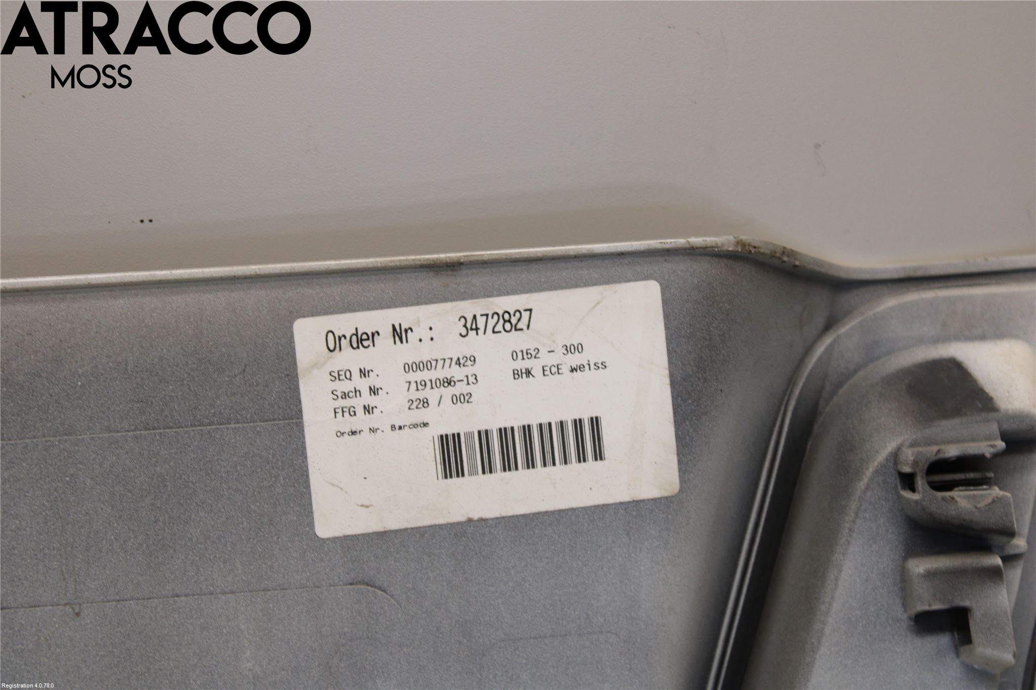 BMW 7 F01/02/03/04 09-15 Refleksplate - Skiltplate