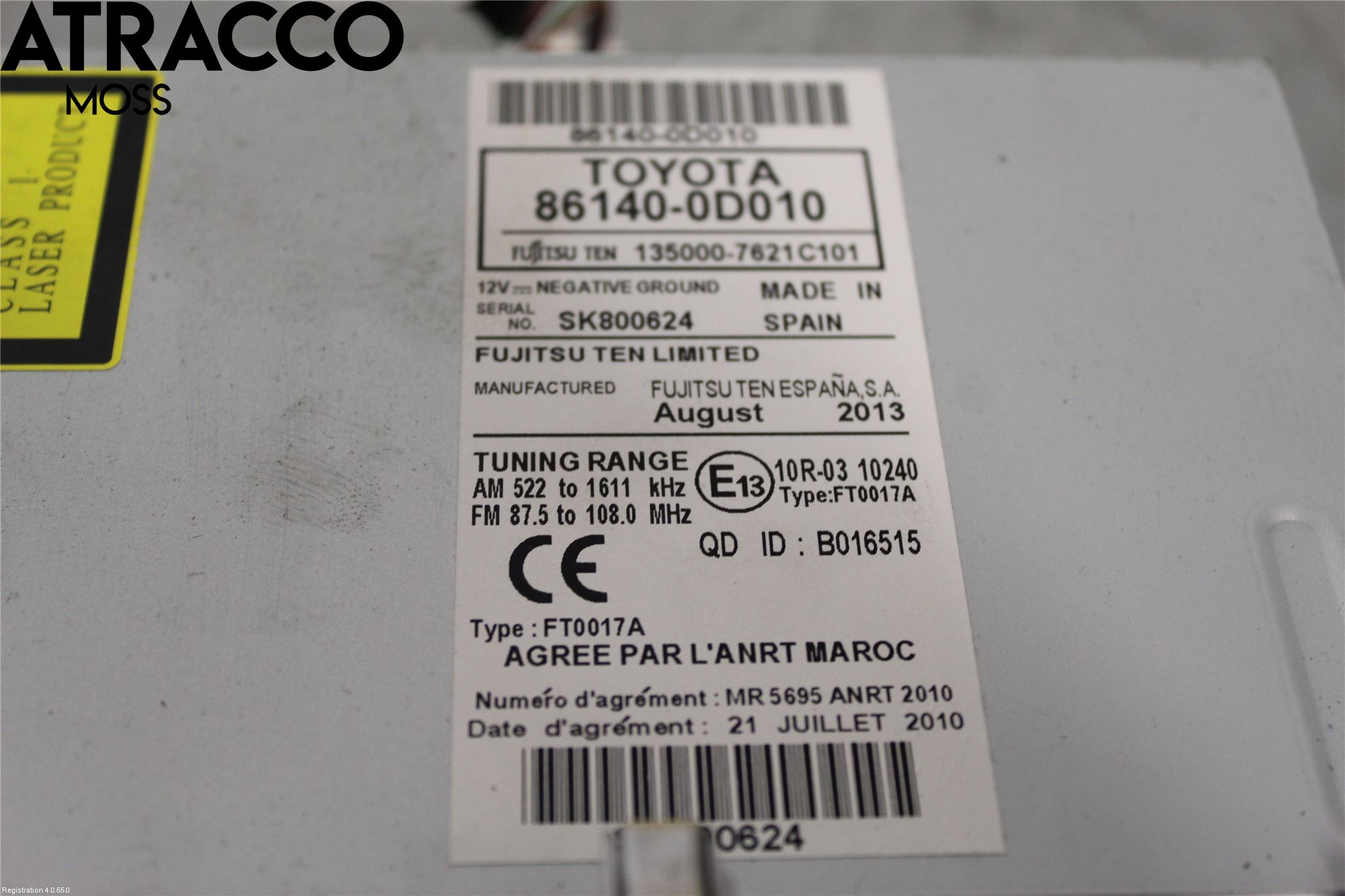 Toyota YARIS XP130 12-14 Gps Navigator