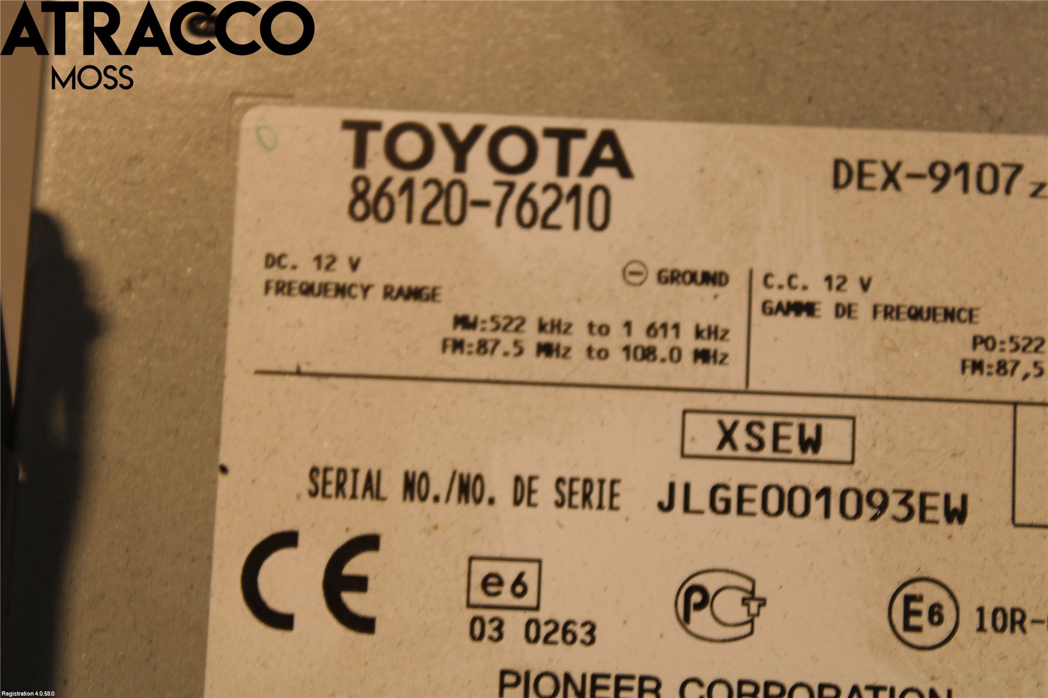 Lexus CT 200h Stereo Radio Med Cd