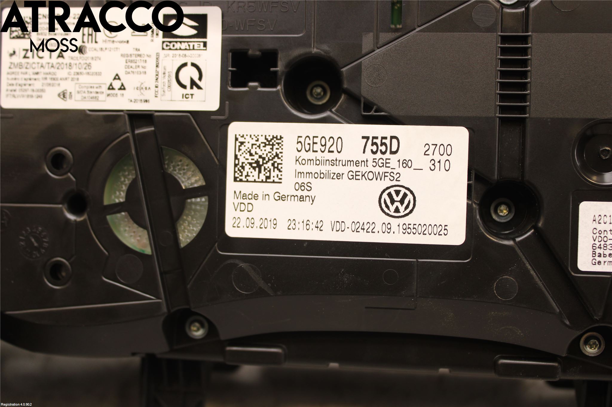 Volkswagen VW GOLF / E-GOLF VII 13-20 Instr Kombinert